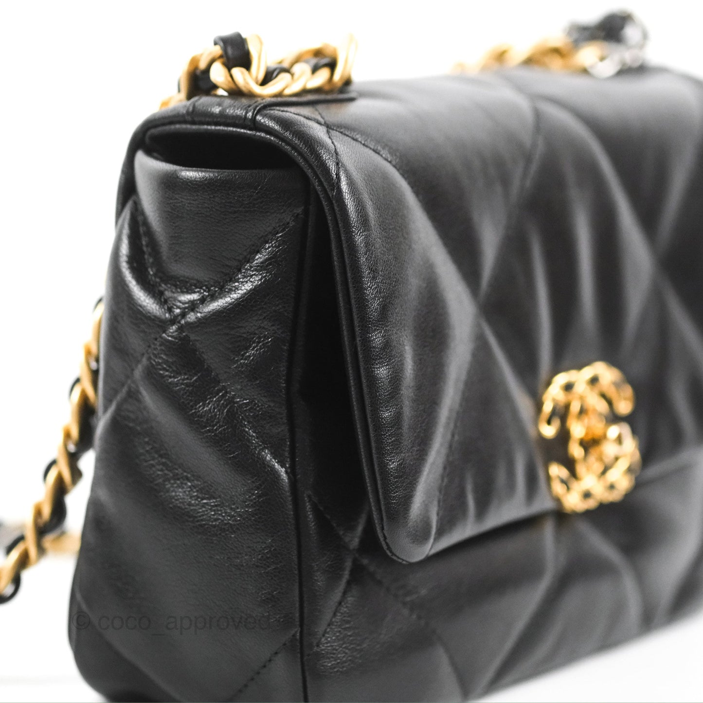 Chanel 19 Small Black Goatskin Mixed Hardware