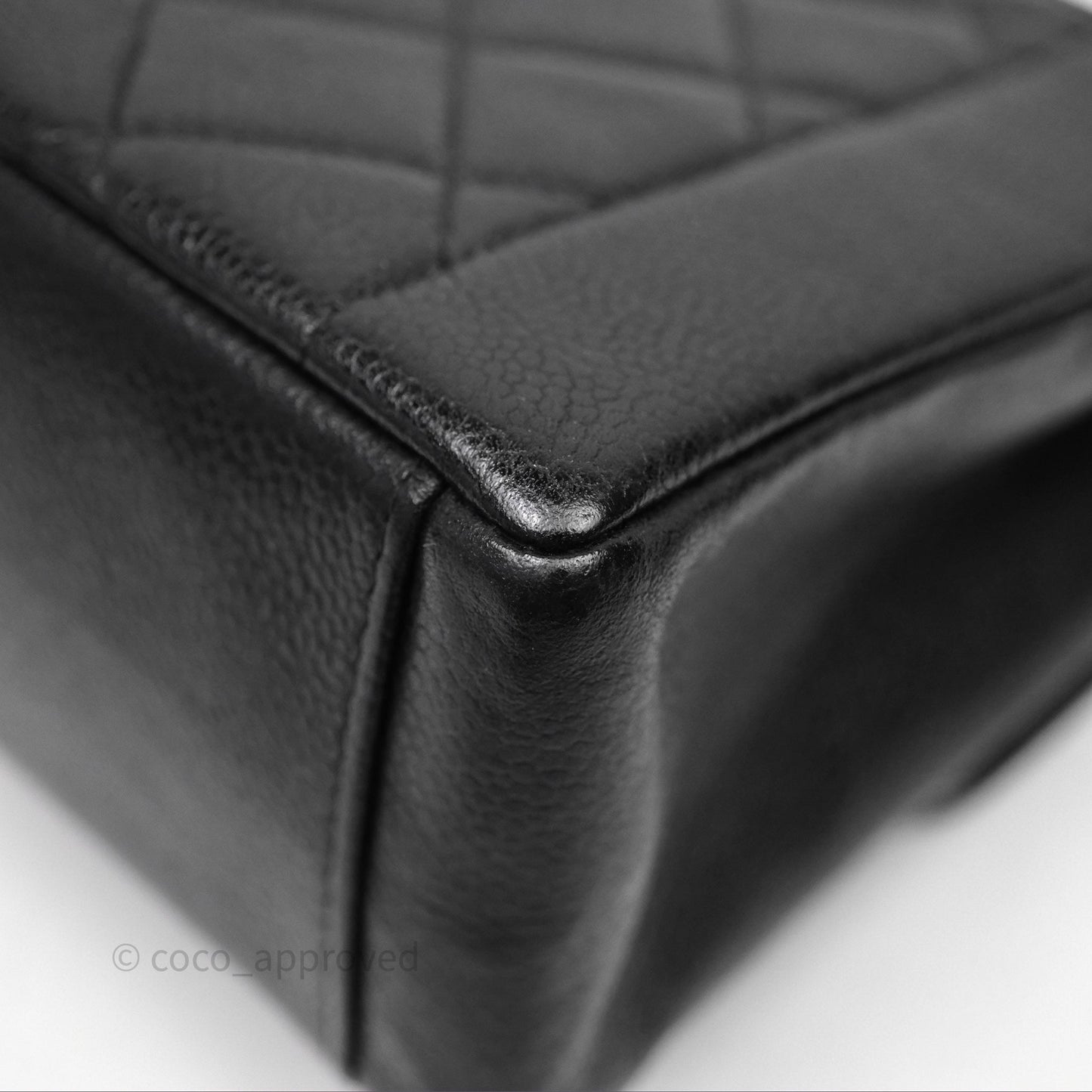 Chanel Vintage Medium Classic Diana Flap Bag Black Caviar 24K Gold Hardware