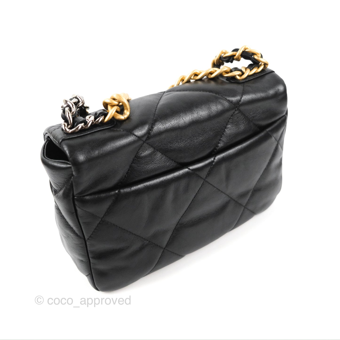 Chanel 19 Small Black Goatskin Mixed Hardware