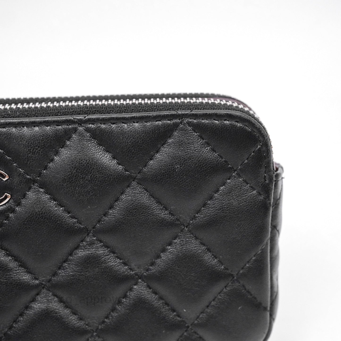 Chanel Clutch with Chain Black Lambskin Silver Hardware