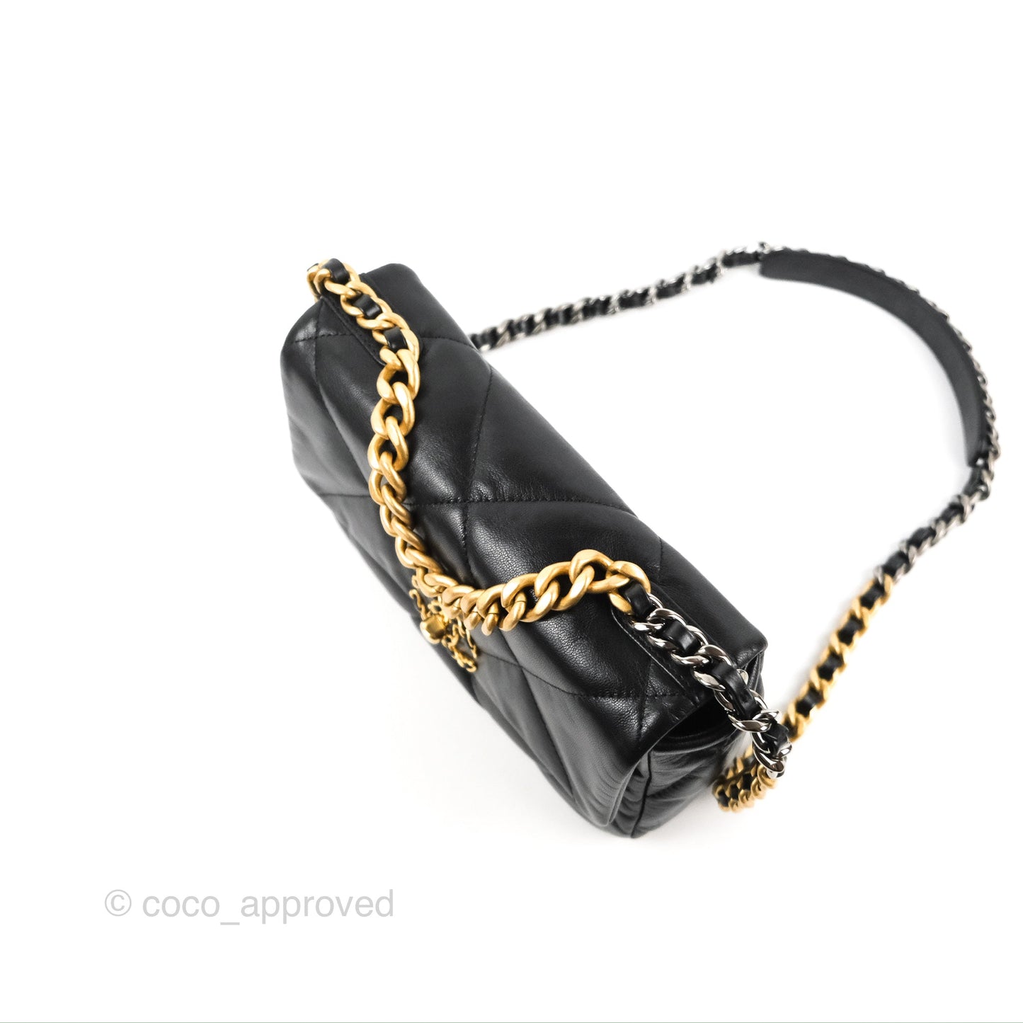 Chanel 19 Small Black Goatskin Mixed Hardware