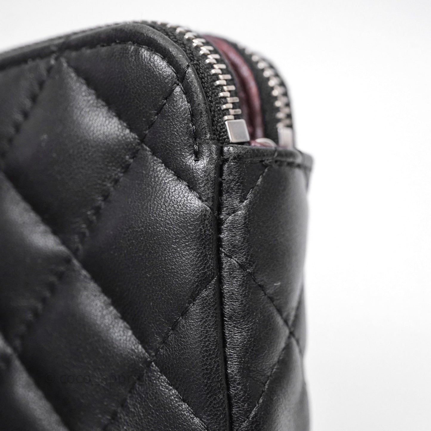 Chanel Clutch with Chain Black Lambskin Silver Hardware