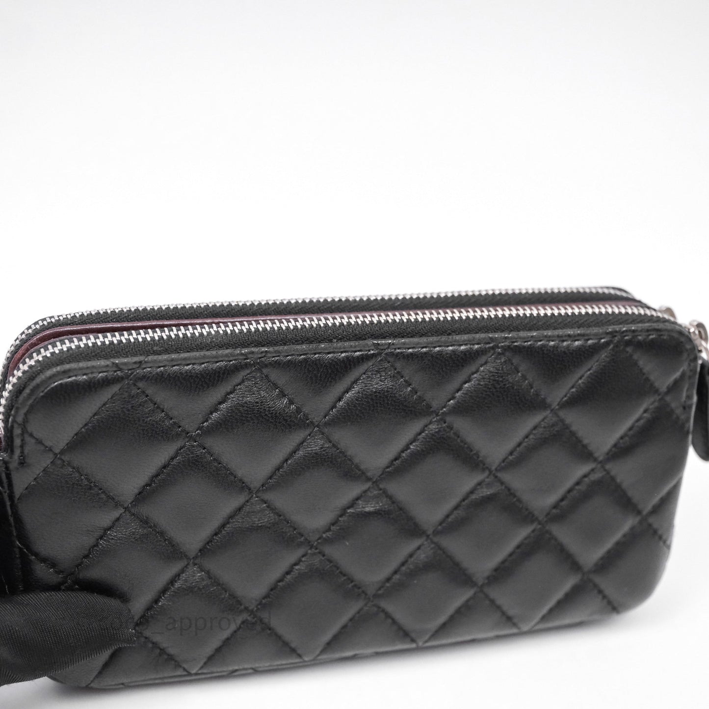Chanel Clutch with Chain Black Lambskin Silver Hardware
