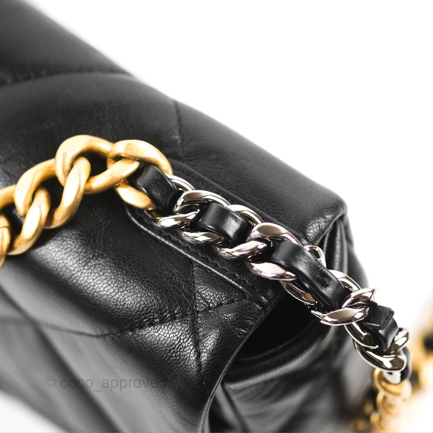 Chanel 19 Small Black Goatskin Mixed Hardware