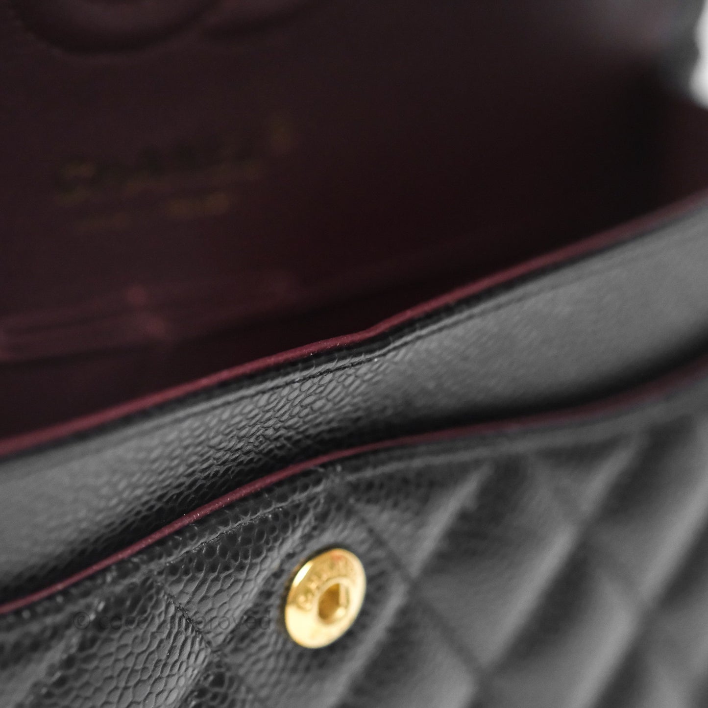 Chanel Small Classic Flap Quilted Black Caviar Gold Hardware