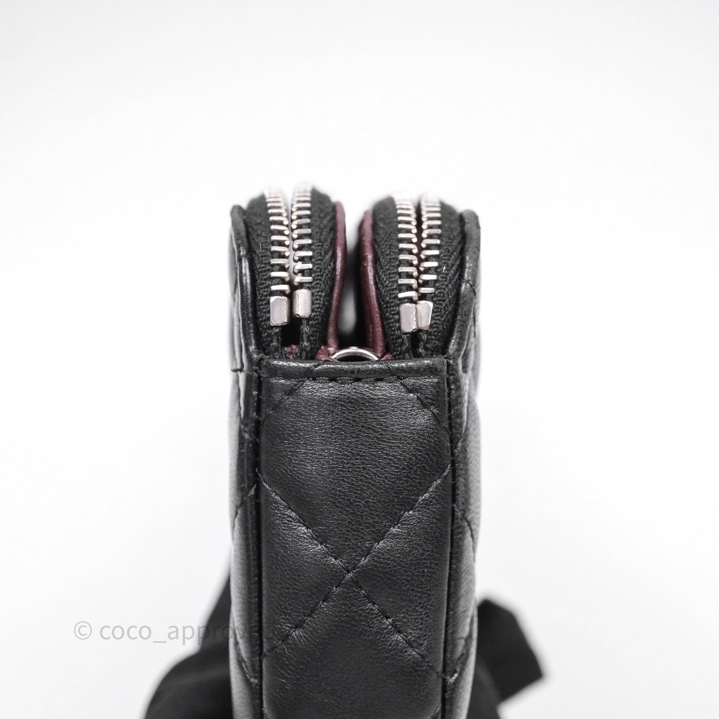 Chanel Clutch with Chain Black Lambskin Silver Hardware