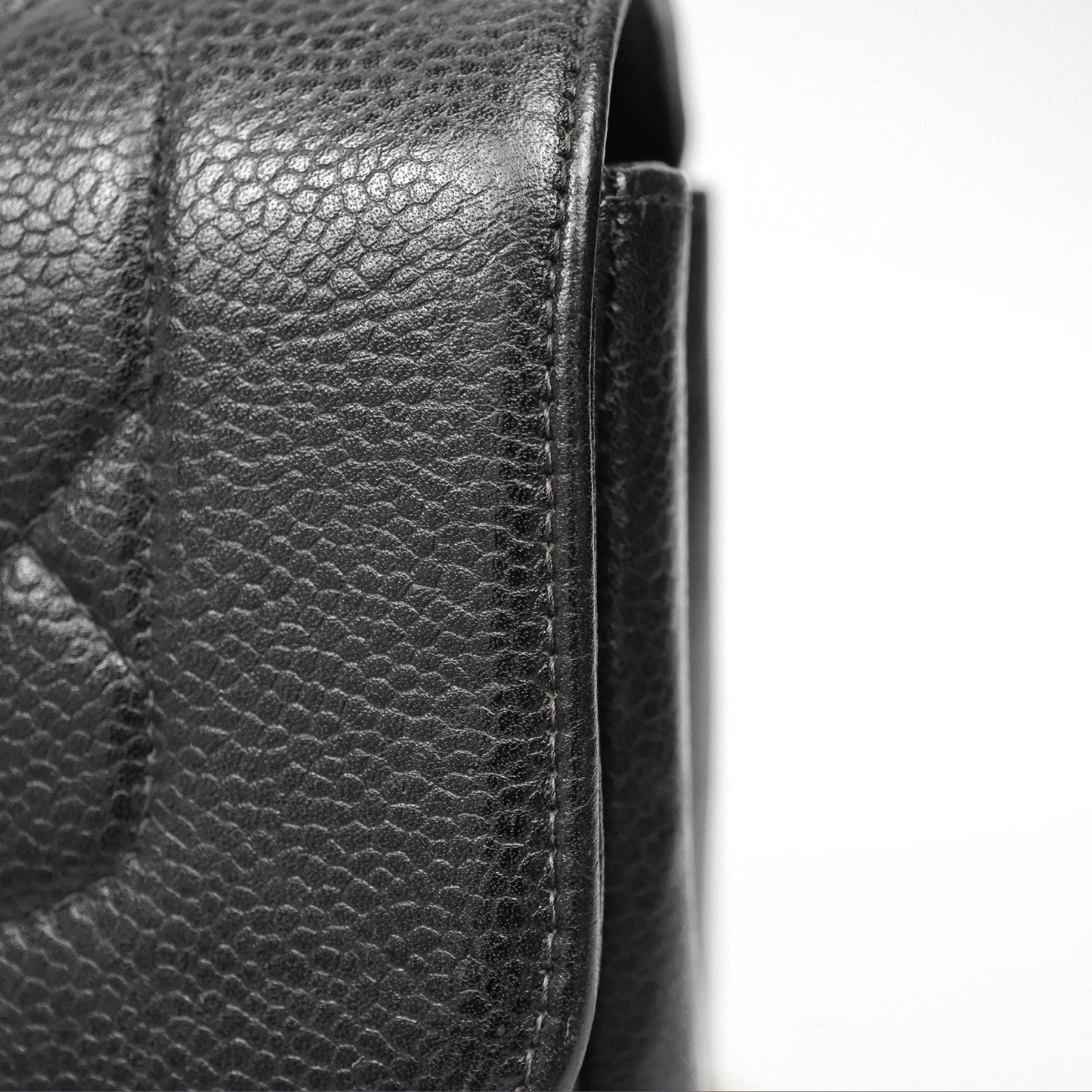 Chanel Vintage Medium Classic Diana Flap Bag Black Caviar 24K Gold Hardware