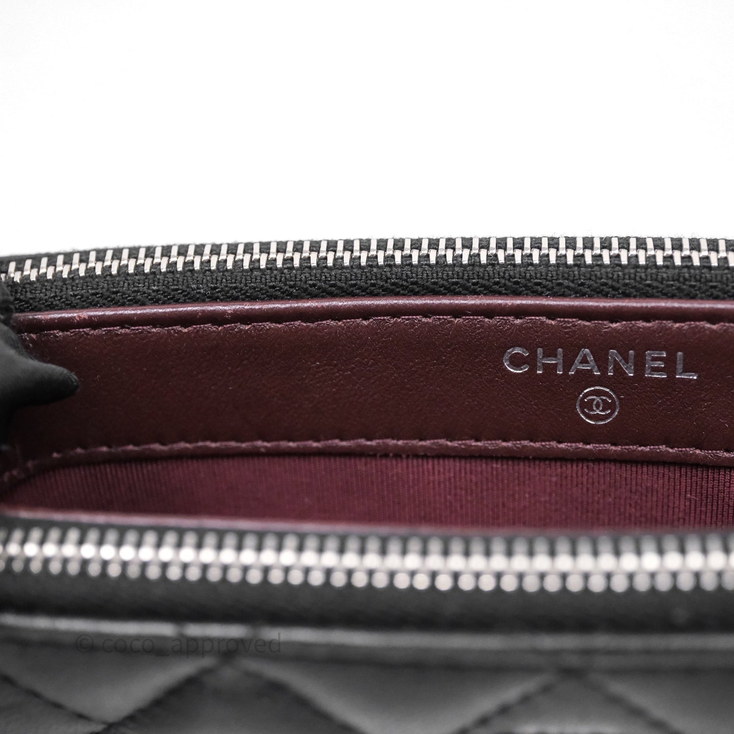 Chanel Clutch with Chain Black Lambskin Silver Hardware