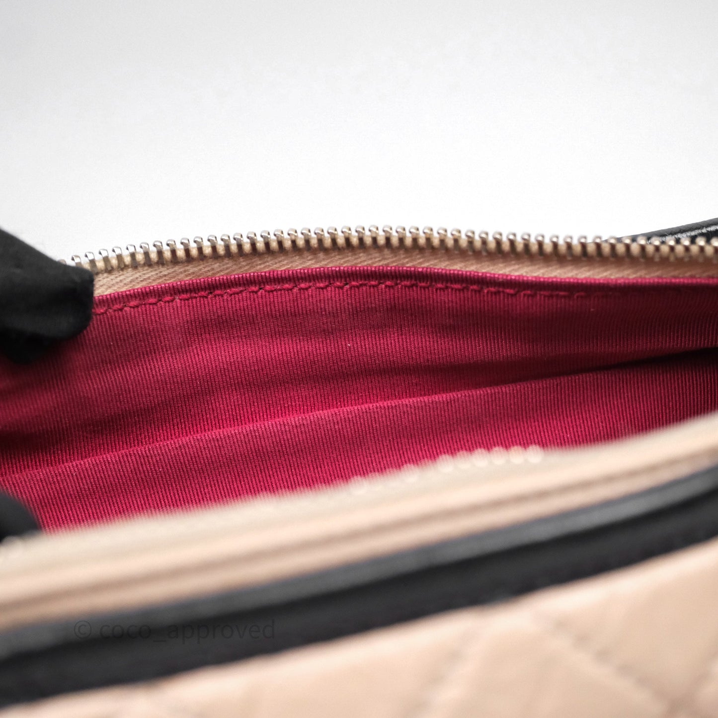 Chanel Small Gabrielle Hobo Quilted Black Beige Aged Calfskin