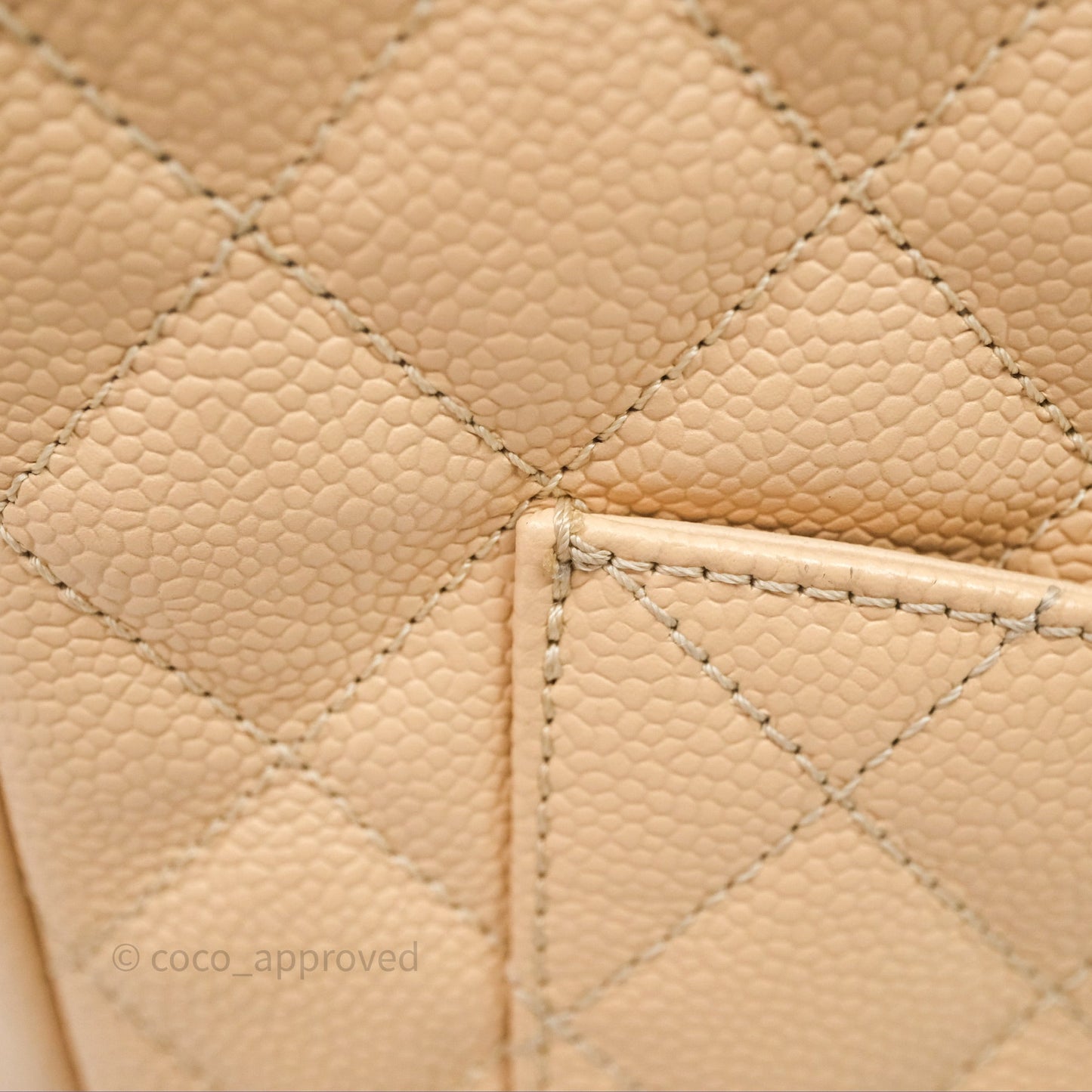Chanel Vertical GST Beige Caviar Gold Hardware