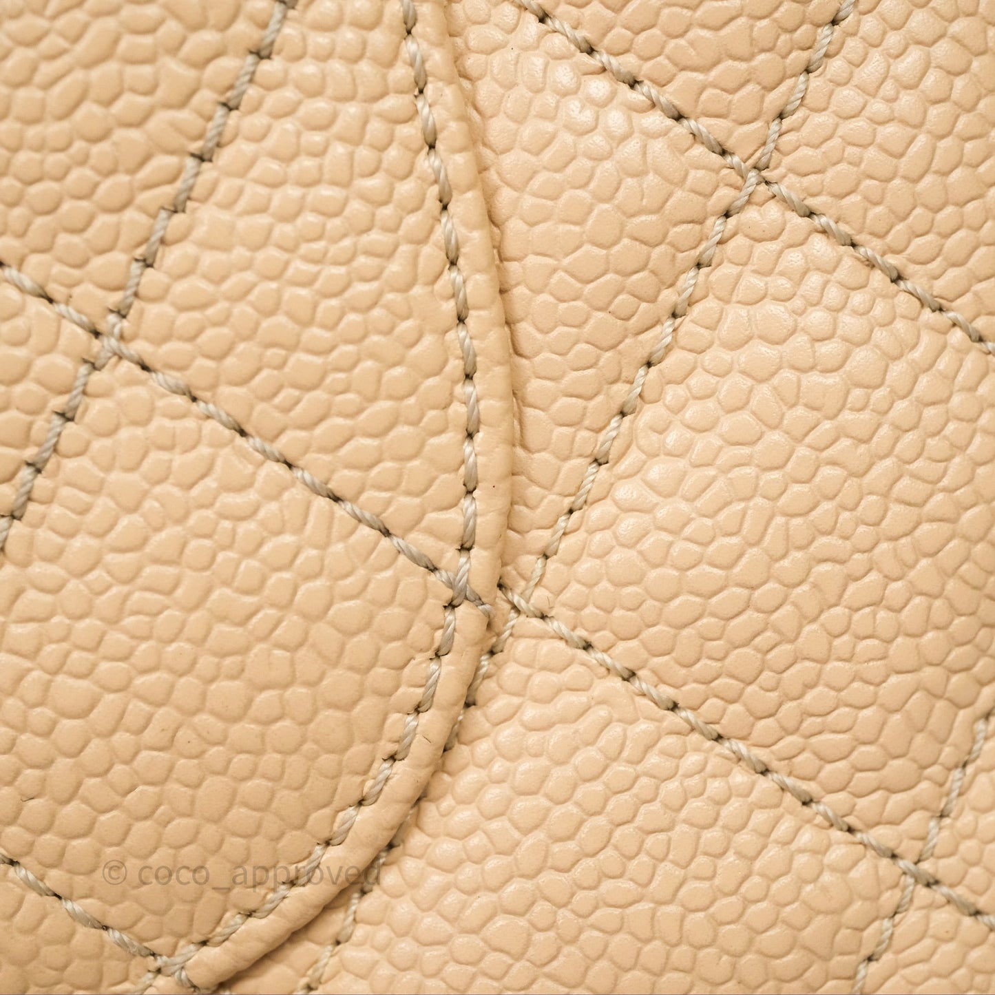 Chanel Vertical GST Beige Caviar Gold Hardware