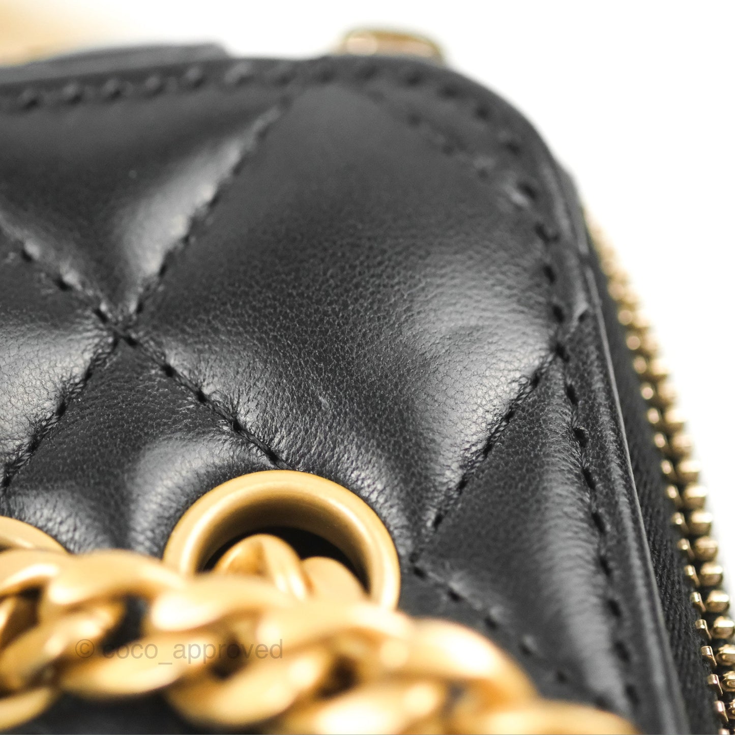 Chanel Vanity with Adjustable Chain Black Lambskin Aged Gold Hardware 22K