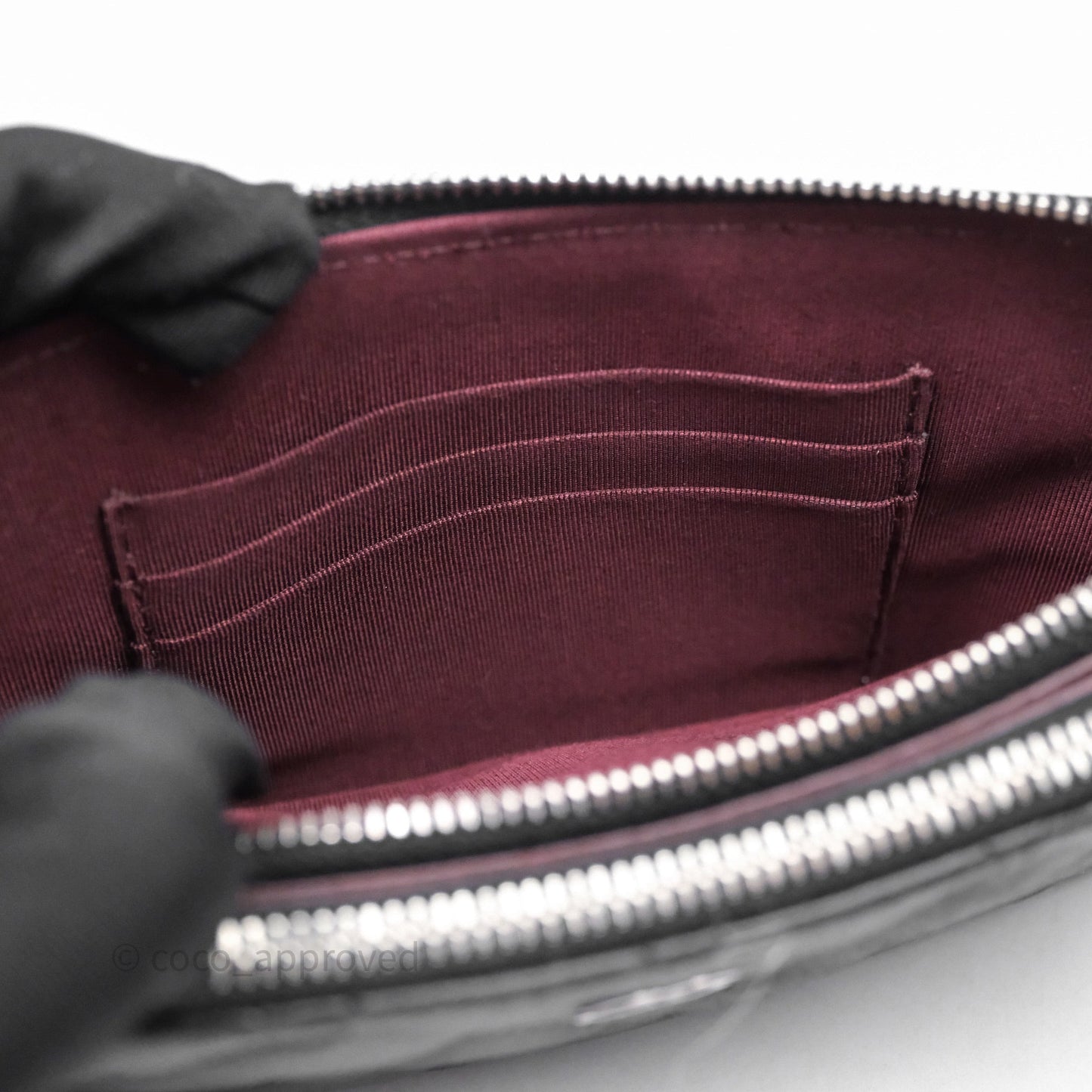 Chanel Clutch with Chain Black Lambskin Silver Hardware