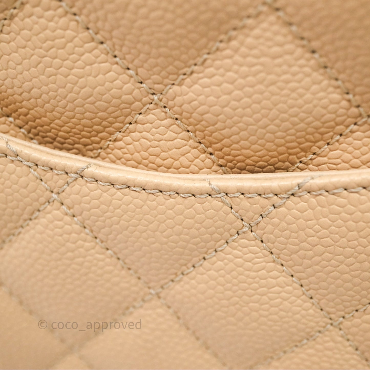 Chanel Vertical GST Beige Caviar Gold Hardware