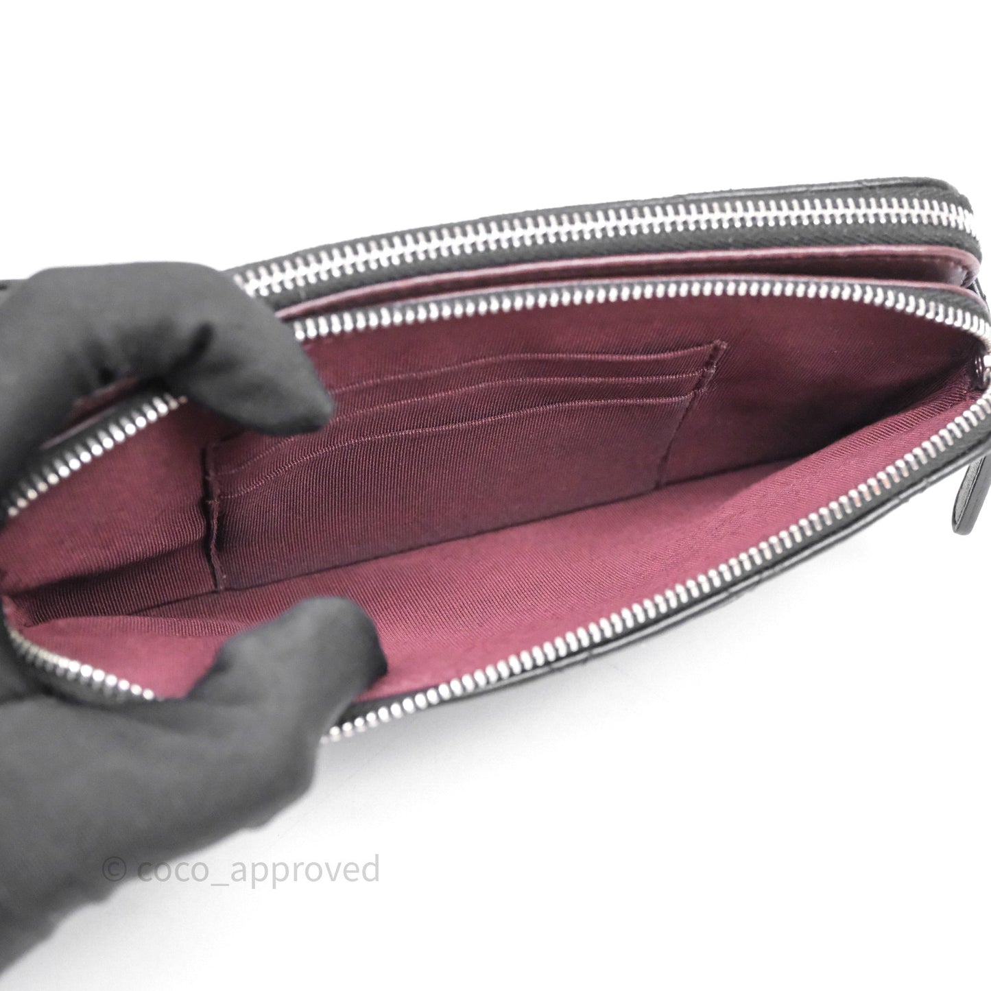 Chanel Clutch with Chain Black Lambskin Silver Hardware