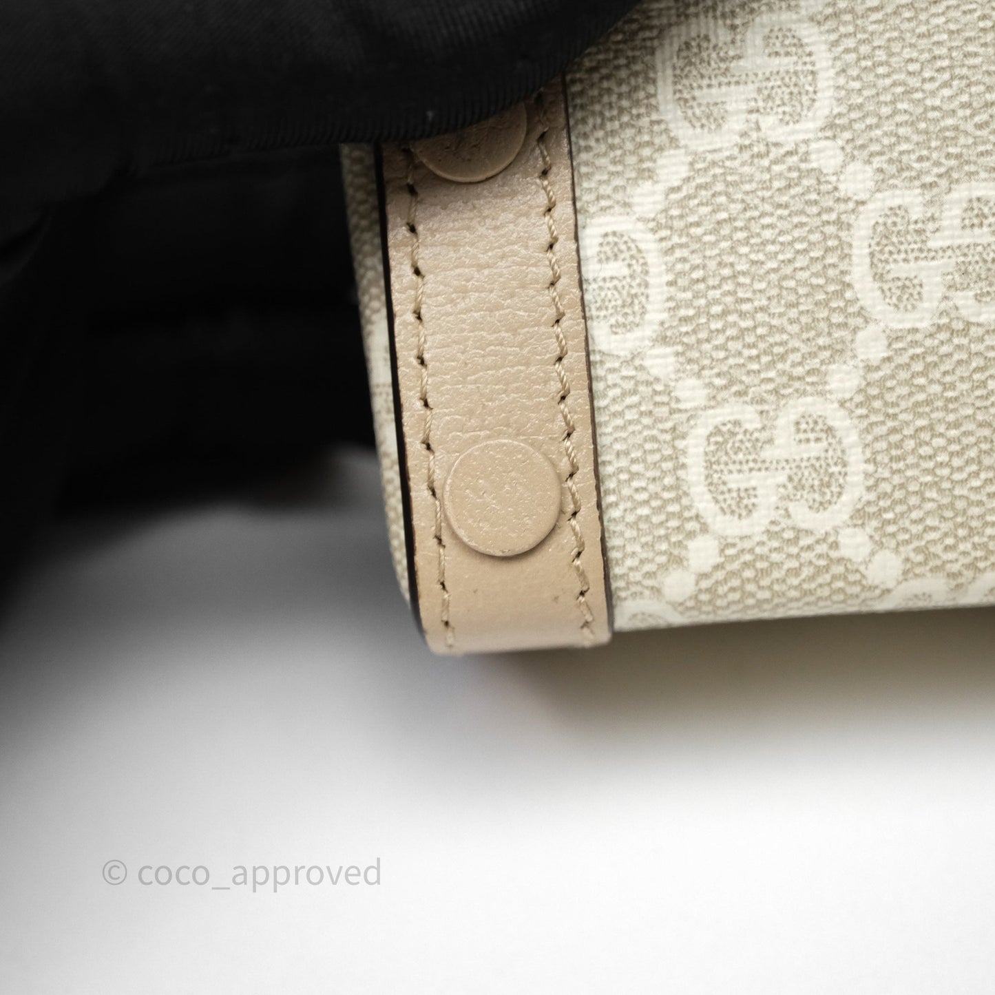 Gucci Horsebit 1955 Mini Bag Beige/White GG Supreme Canvas