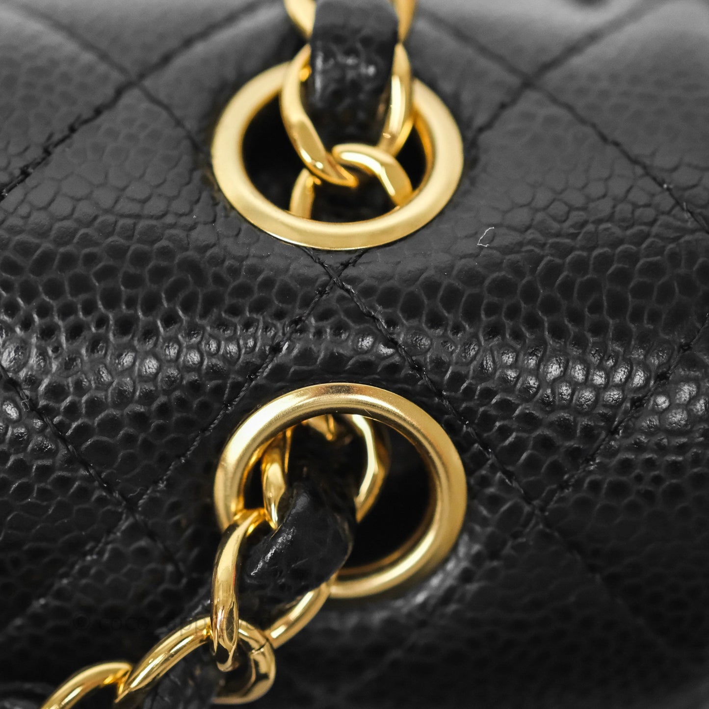 Chanel Small Classic Flap Quilted Black Caviar Gold Hardware