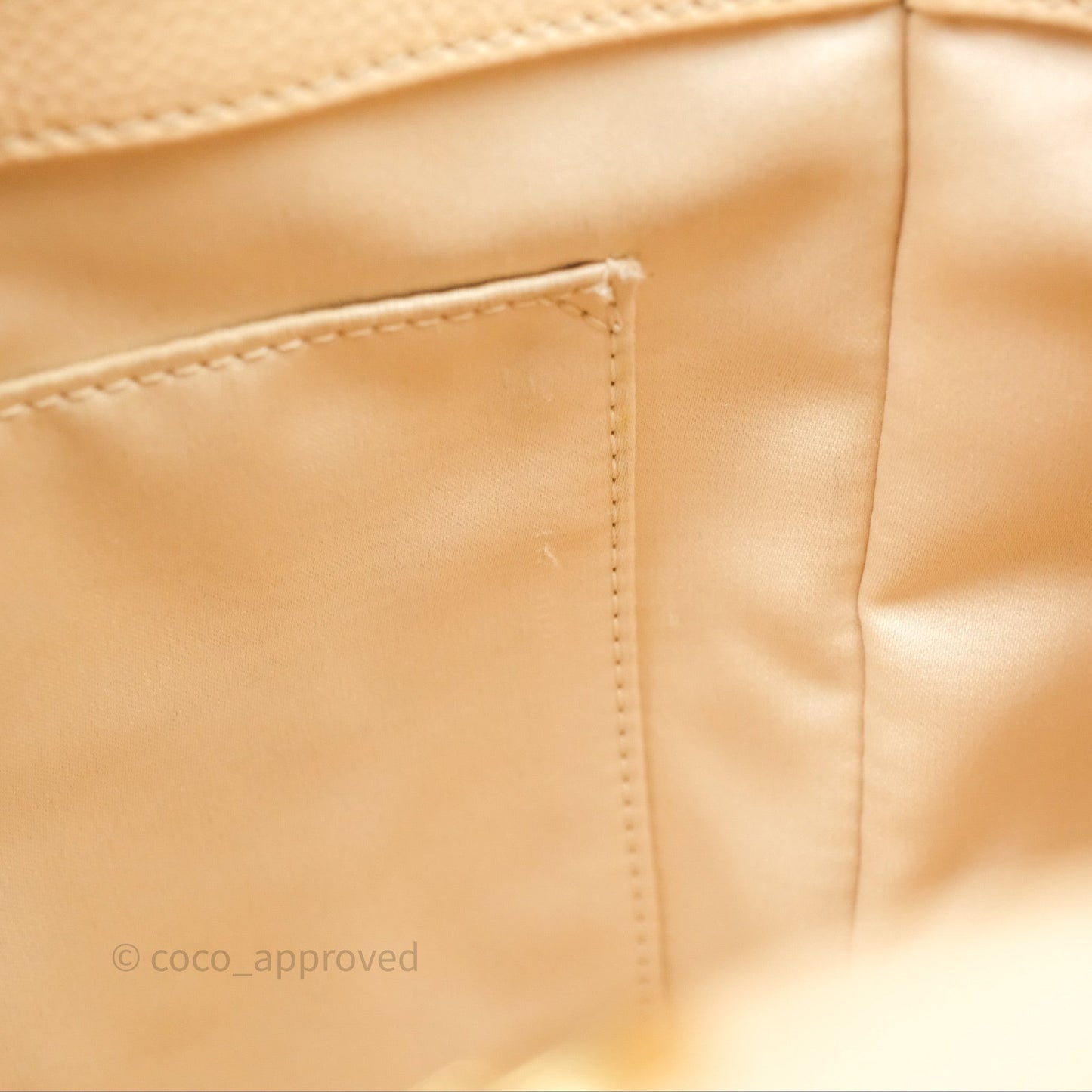 Chanel Vertical GST Beige Caviar Gold Hardware