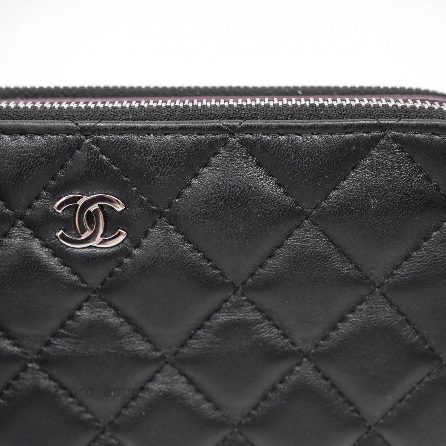 Chanel Clutch with Chain Black Lambskin Silver Hardware