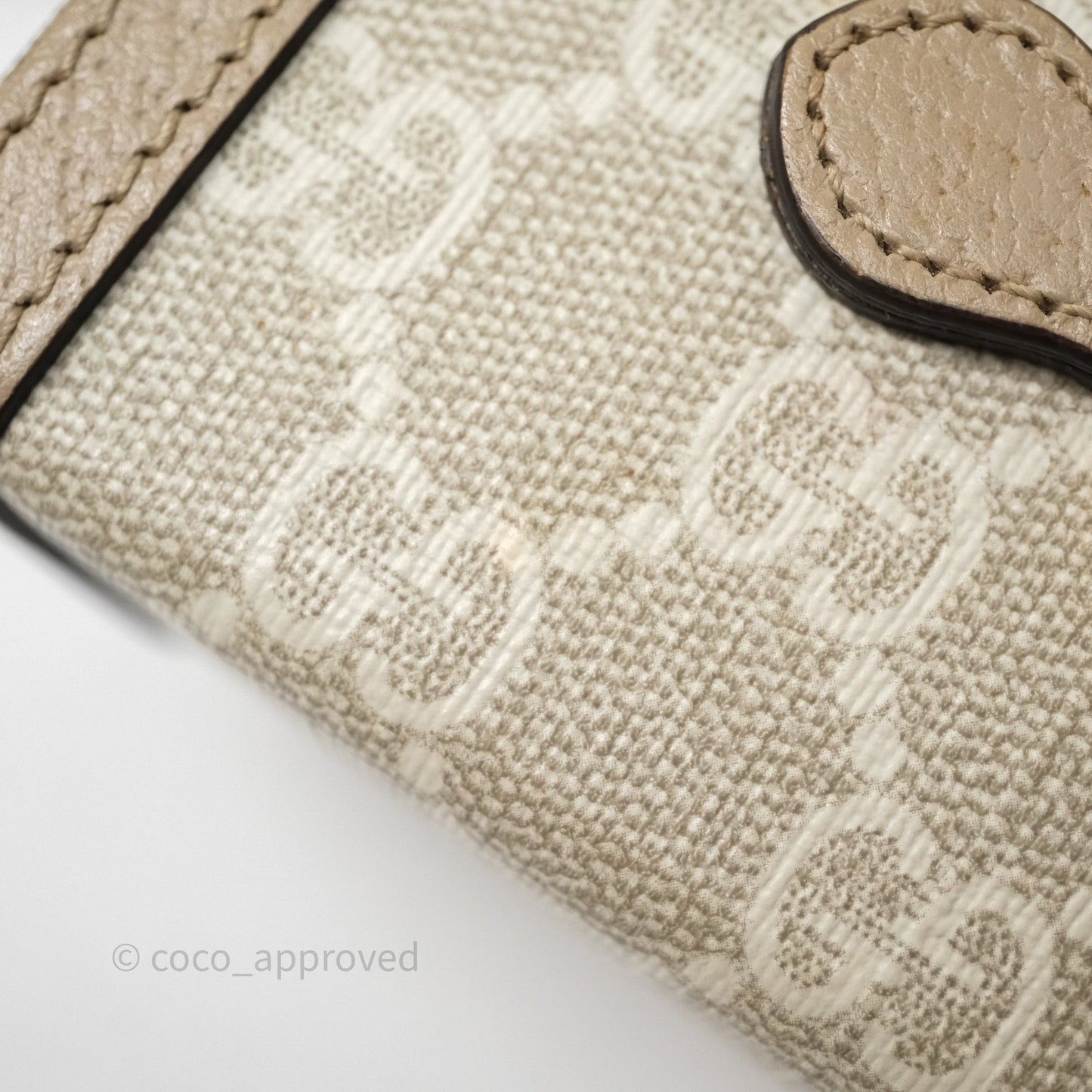 Gucci Horsebit 1955 Mini Bag Beige/White GG Supreme Canvas