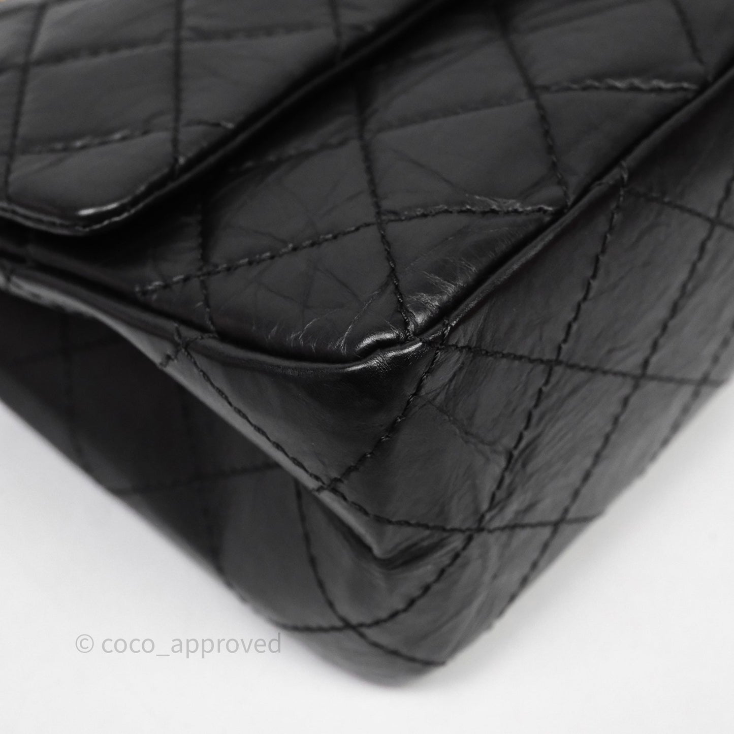 Chanel Reissue Quilted Aged Calfskin Black Aged Gold Hardware 227