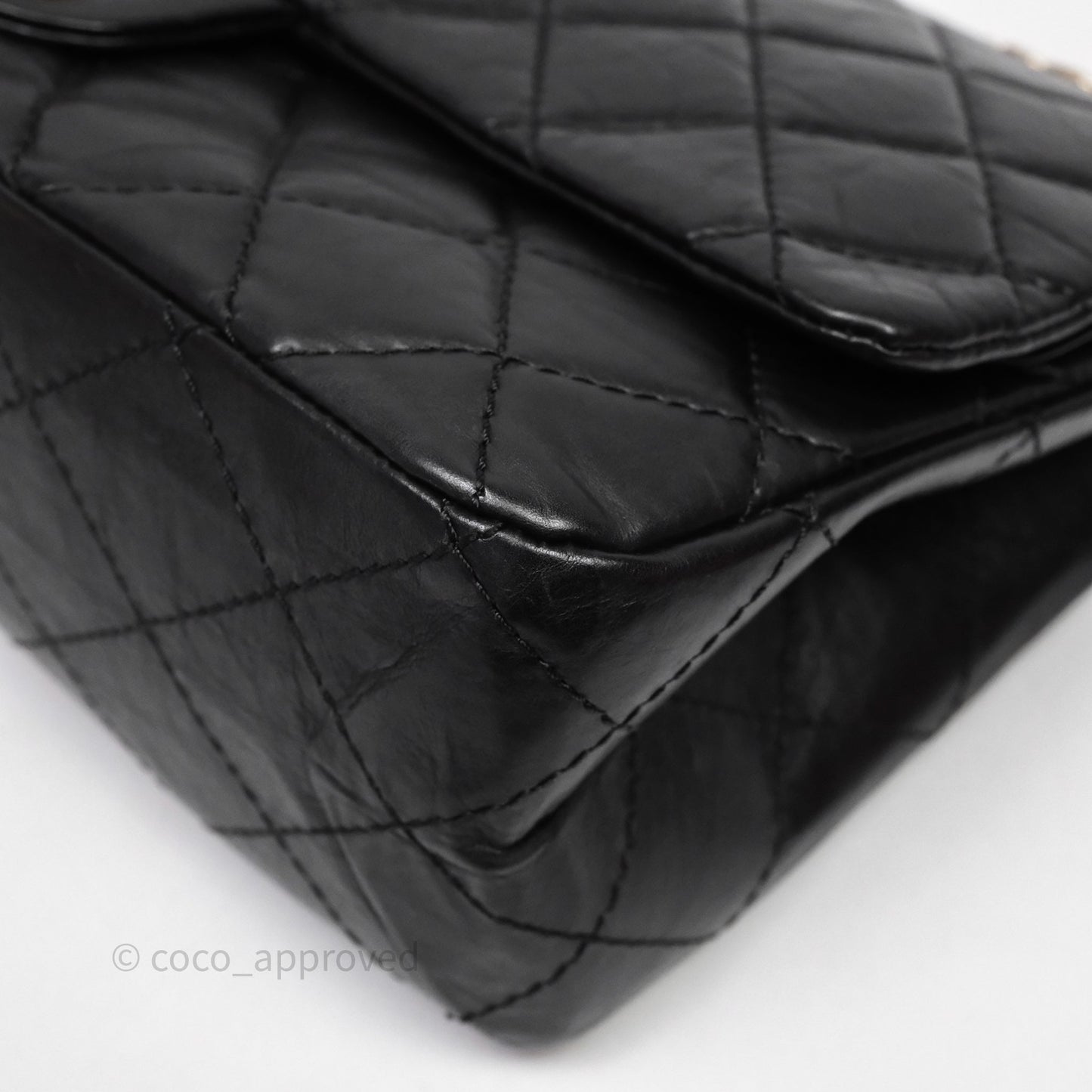 Chanel Reissue Quilted Aged Calfskin Black Aged Gold Hardware 227