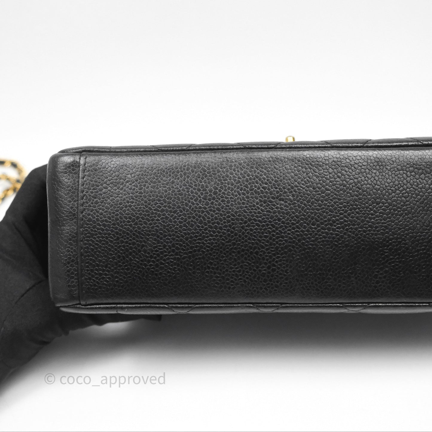 Chanel Vintage Medium Classic Diana Flap Bag Black Caviar 24K Gold Hardware