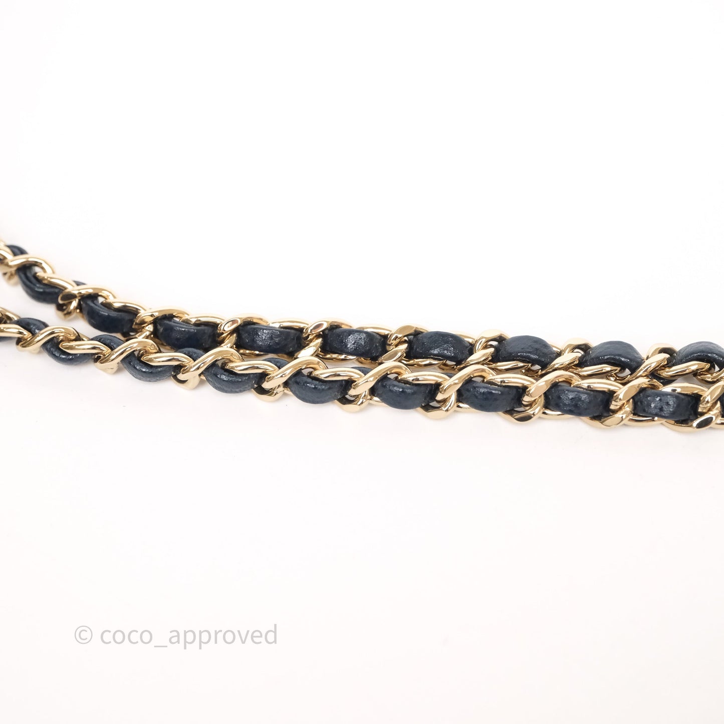 Chanel Mini Coco Handle Quilted Navy Caviar Gold Hardware