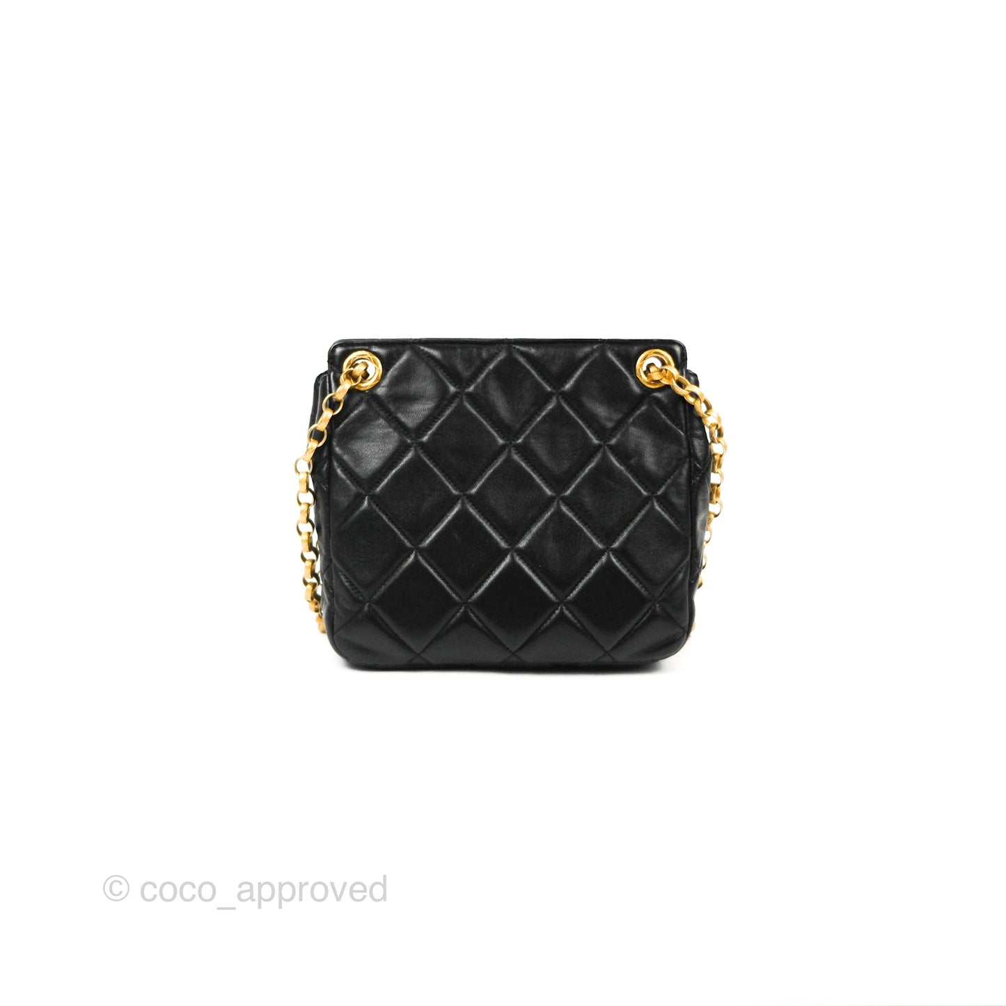 Chanel Mini Front Pocket Tote Black Calfskin Aged Gold Hardware