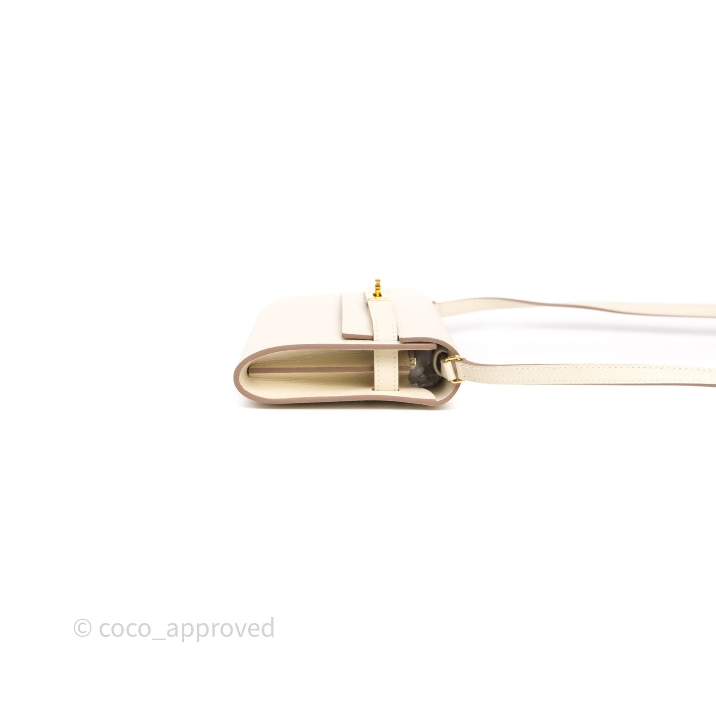 Hermès Kelly To Go Wallet Craie Epsom Gold Hardware