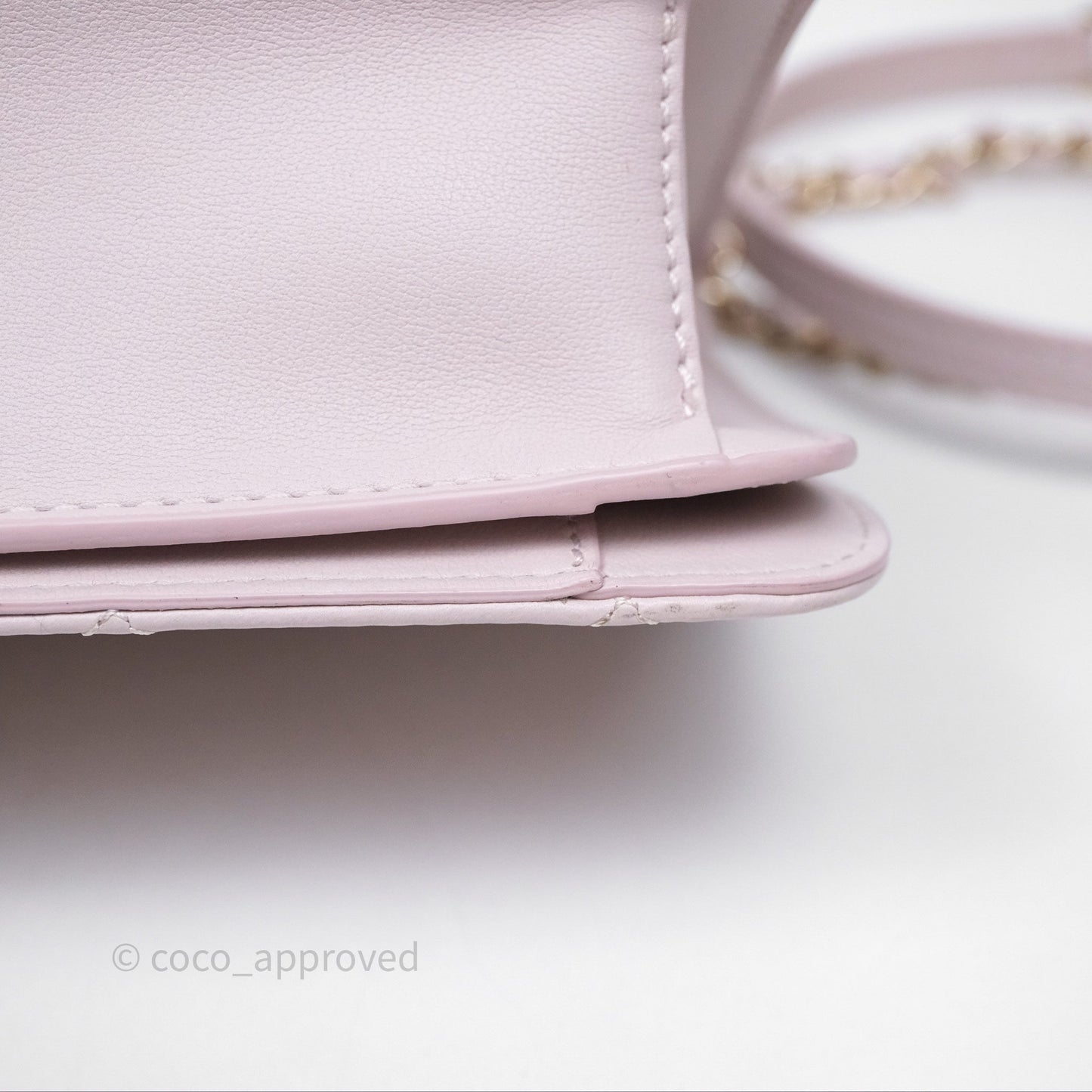 Chanel Small Coco Lady Quilted Flap Bag With Top Handle Light Pink Calfskin Gold Hardware