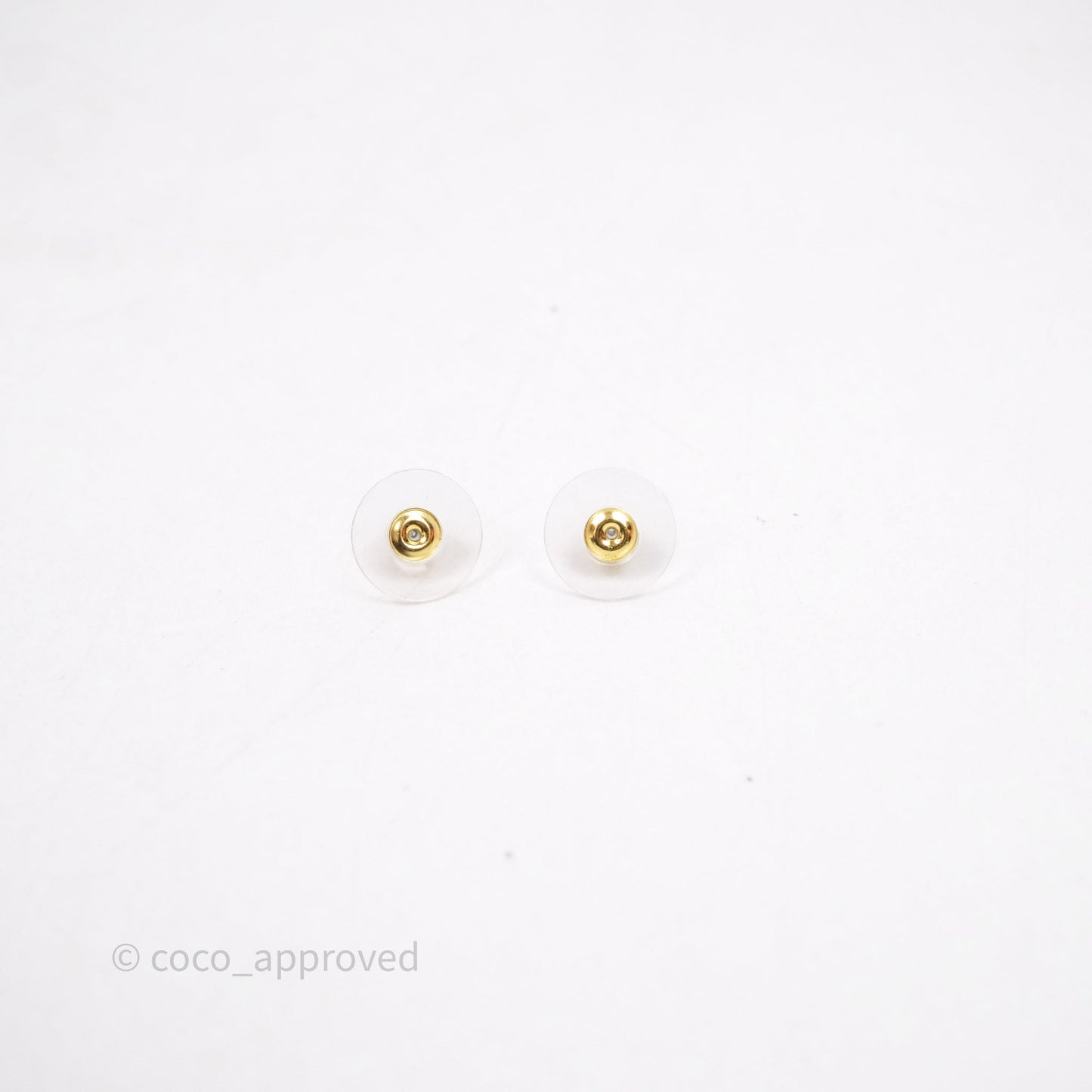 Chanel CC Crystals Drop Earrings Gold Tone 24V