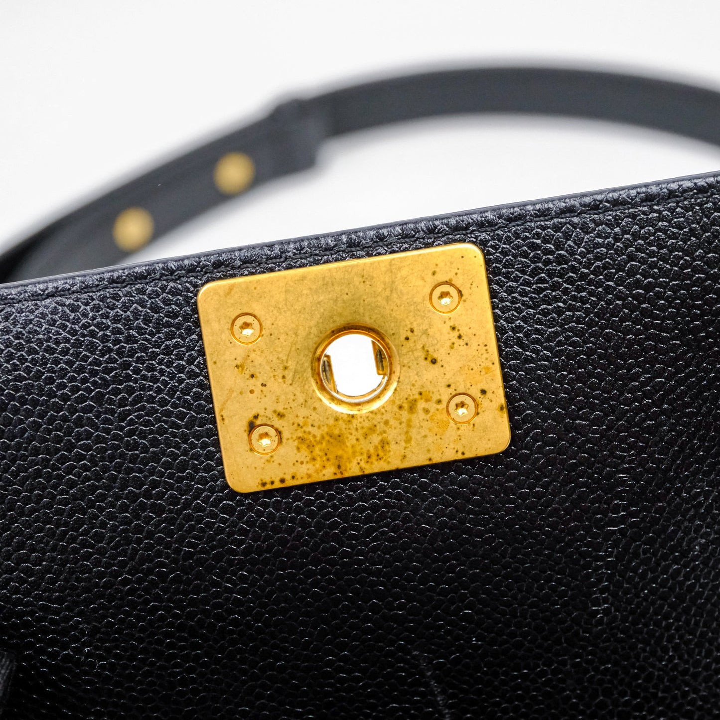 Chanel Mini Boy Quilted Black Caviar Aged Gold Hardware