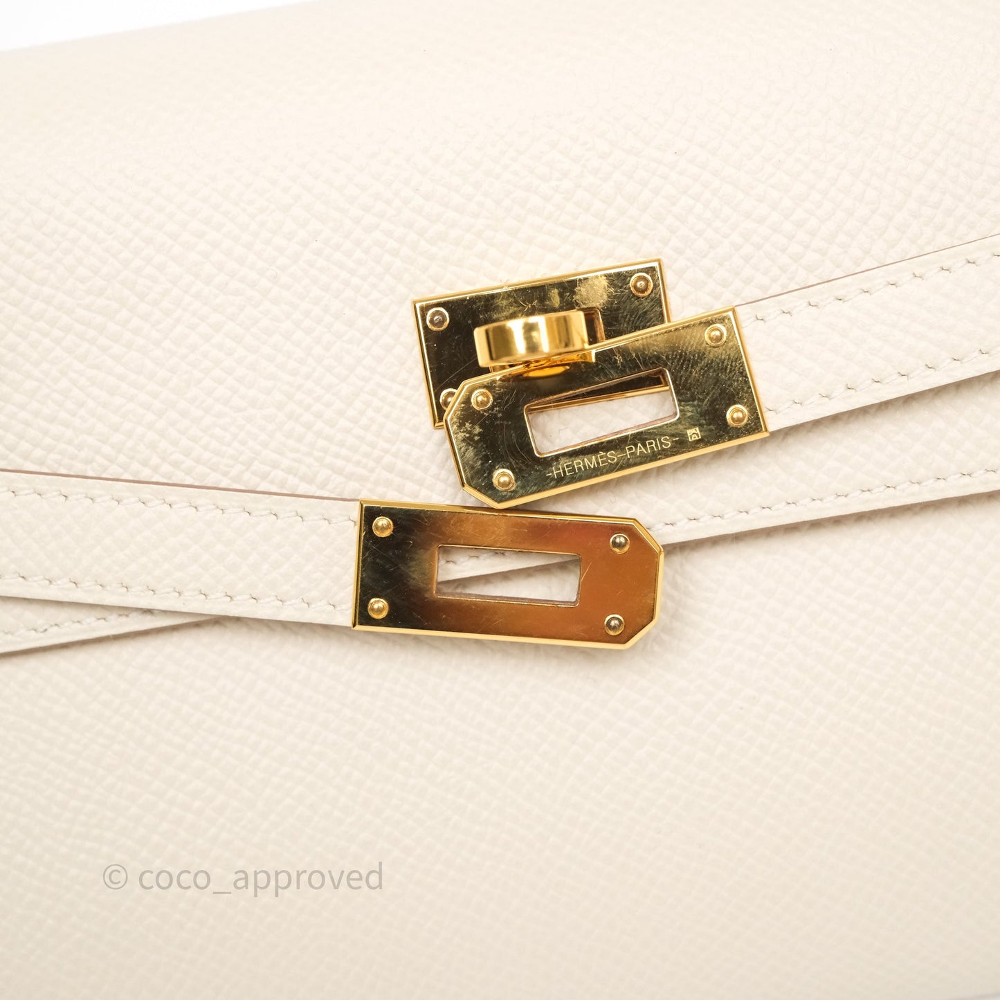 Hermès Kelly To Go Wallet Craie Epsom Gold Hardware