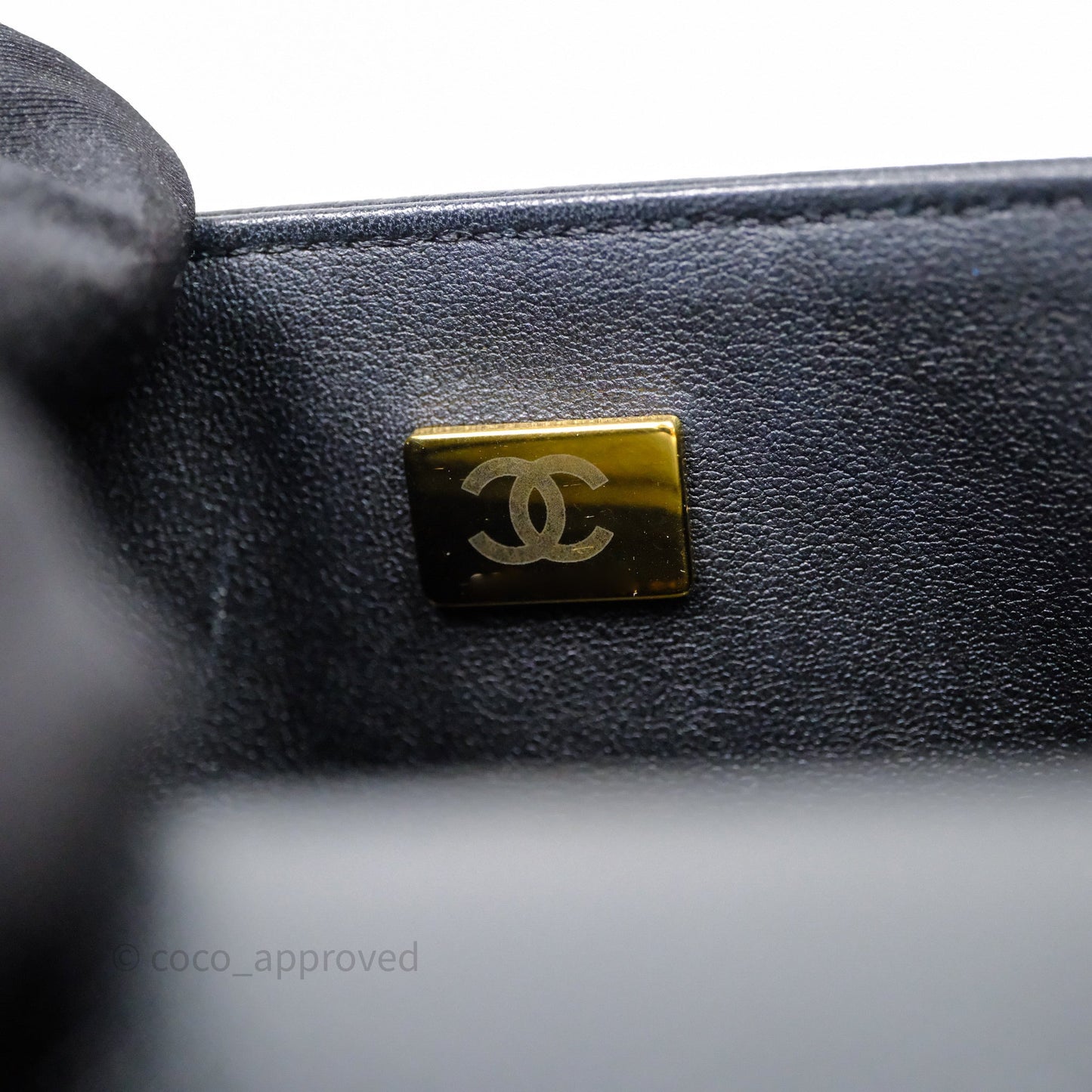 Chanel Mini Boy Quilted Black Caviar Aged Gold Hardware