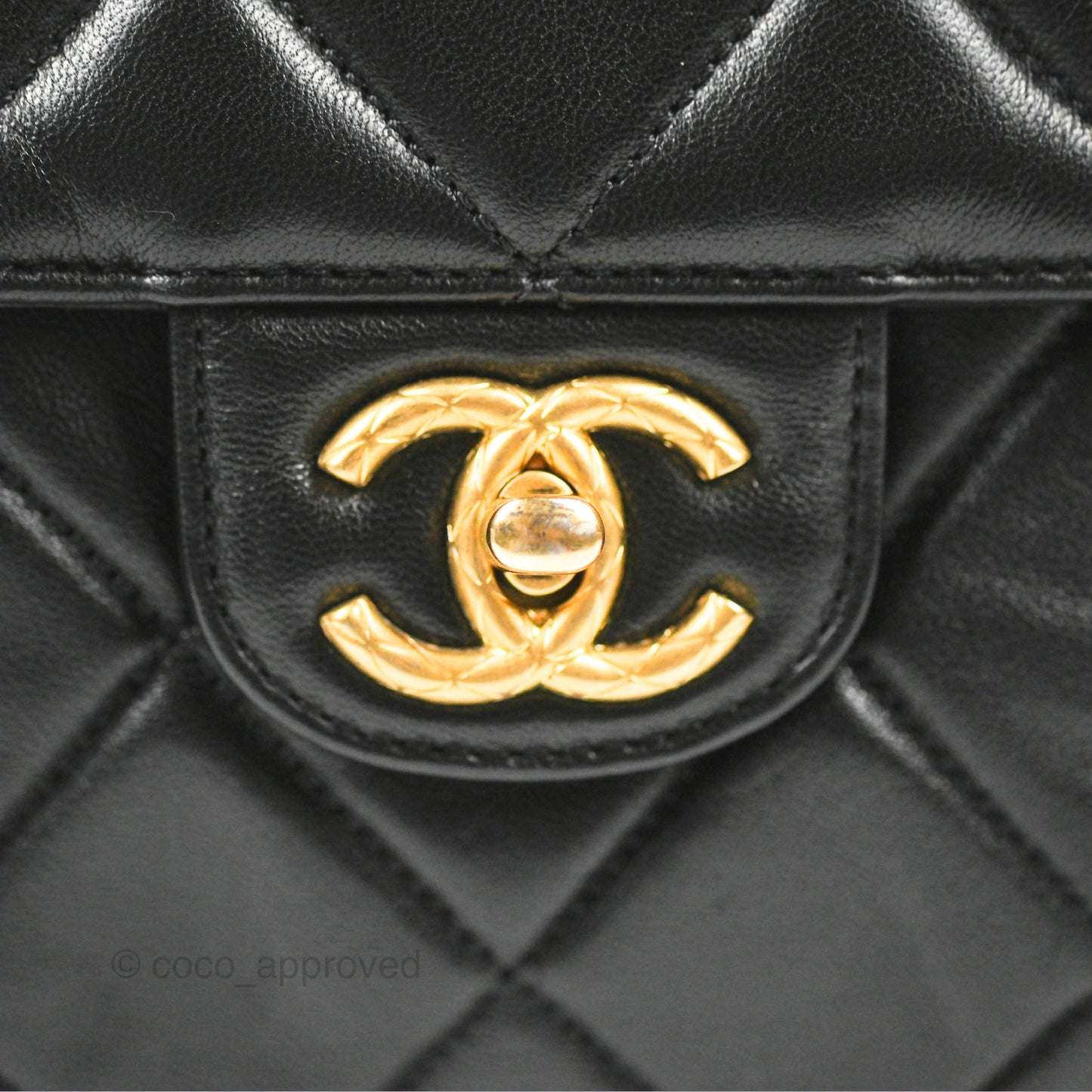 Chanel Mini Front Pocket Tote Black Calfskin Aged Gold Hardware