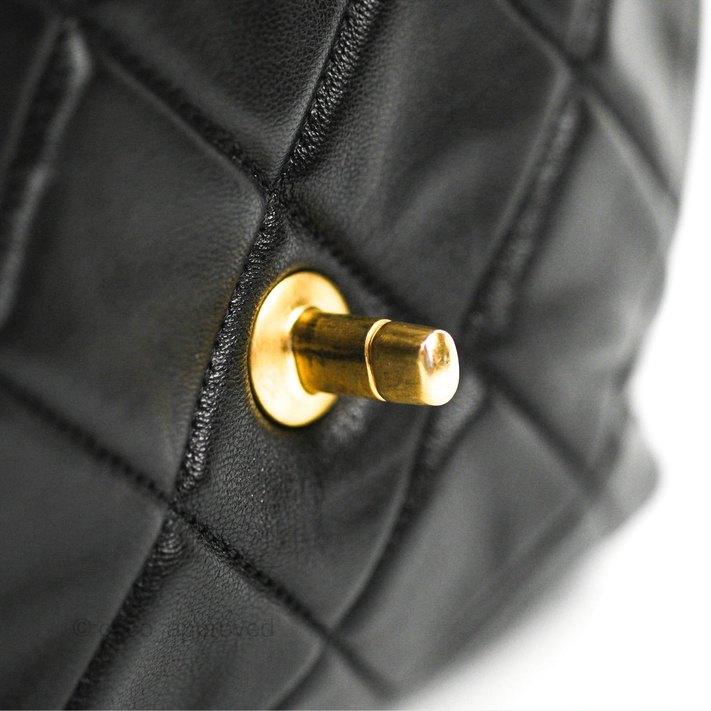 Chanel Mini Front Pocket Tote Black Calfskin Aged Gold Hardware