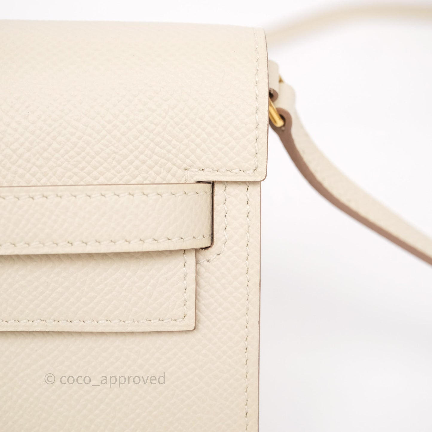Hermès Kelly To Go Wallet Craie Epsom Gold Hardware