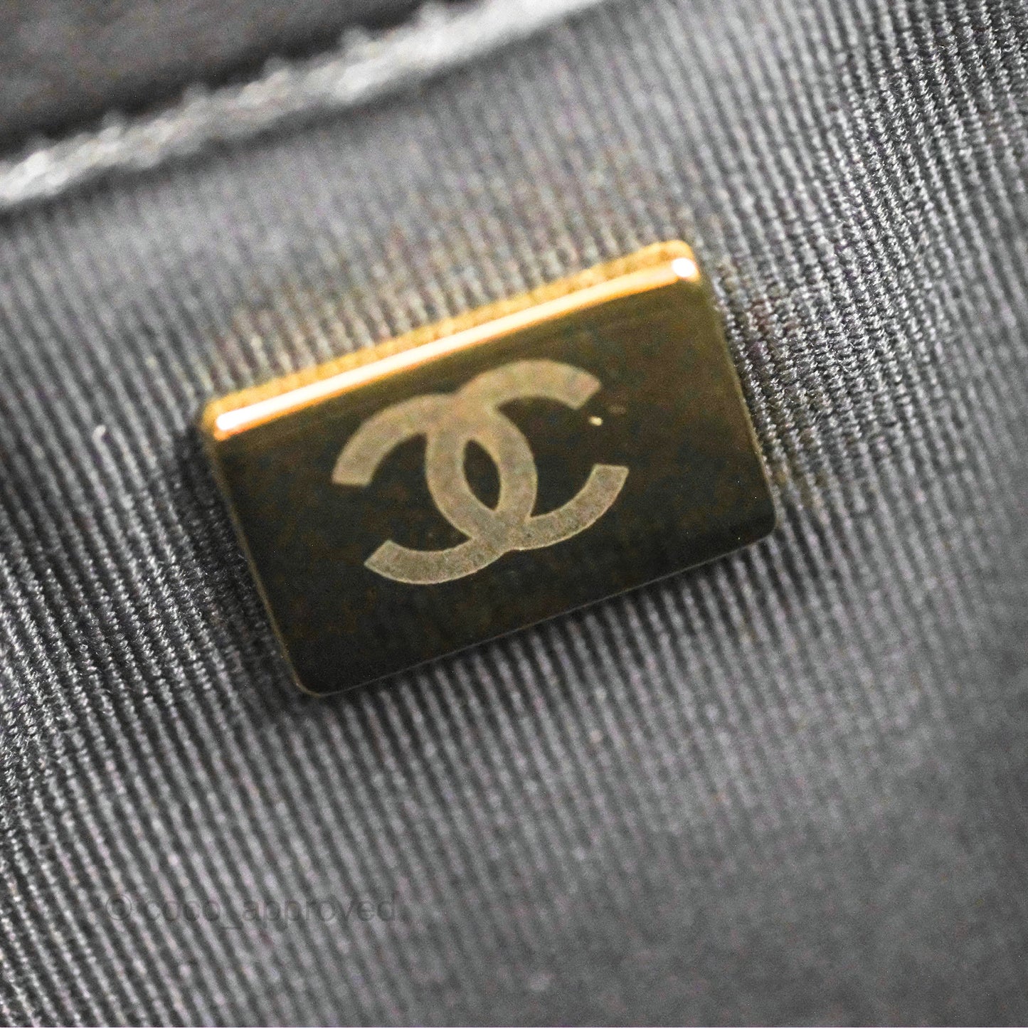 Chanel Mini Front Pocket Tote Black Calfskin Aged Gold Hardware