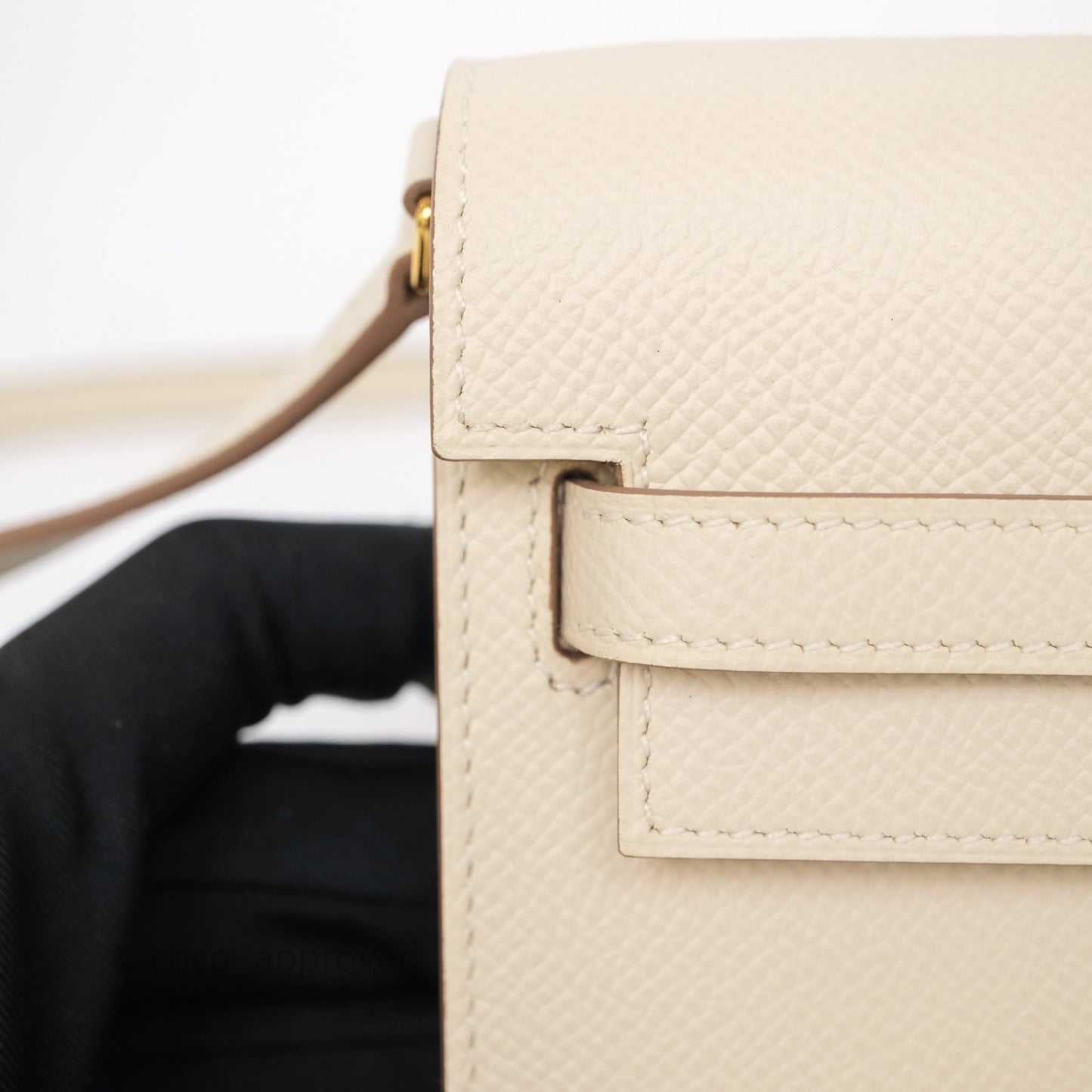 Hermès Kelly To Go Wallet Craie Epsom Gold Hardware