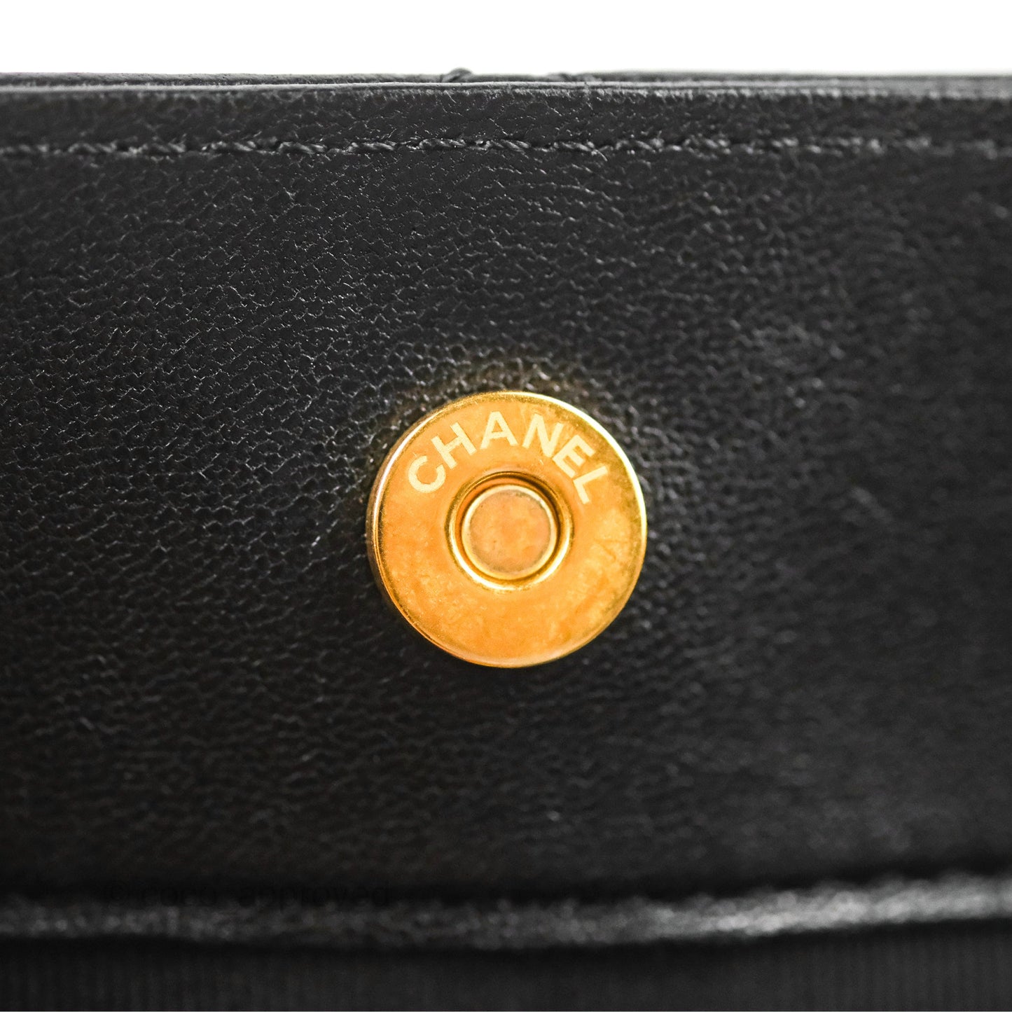 Chanel Mini Front Pocket Tote Black Calfskin Aged Gold Hardware