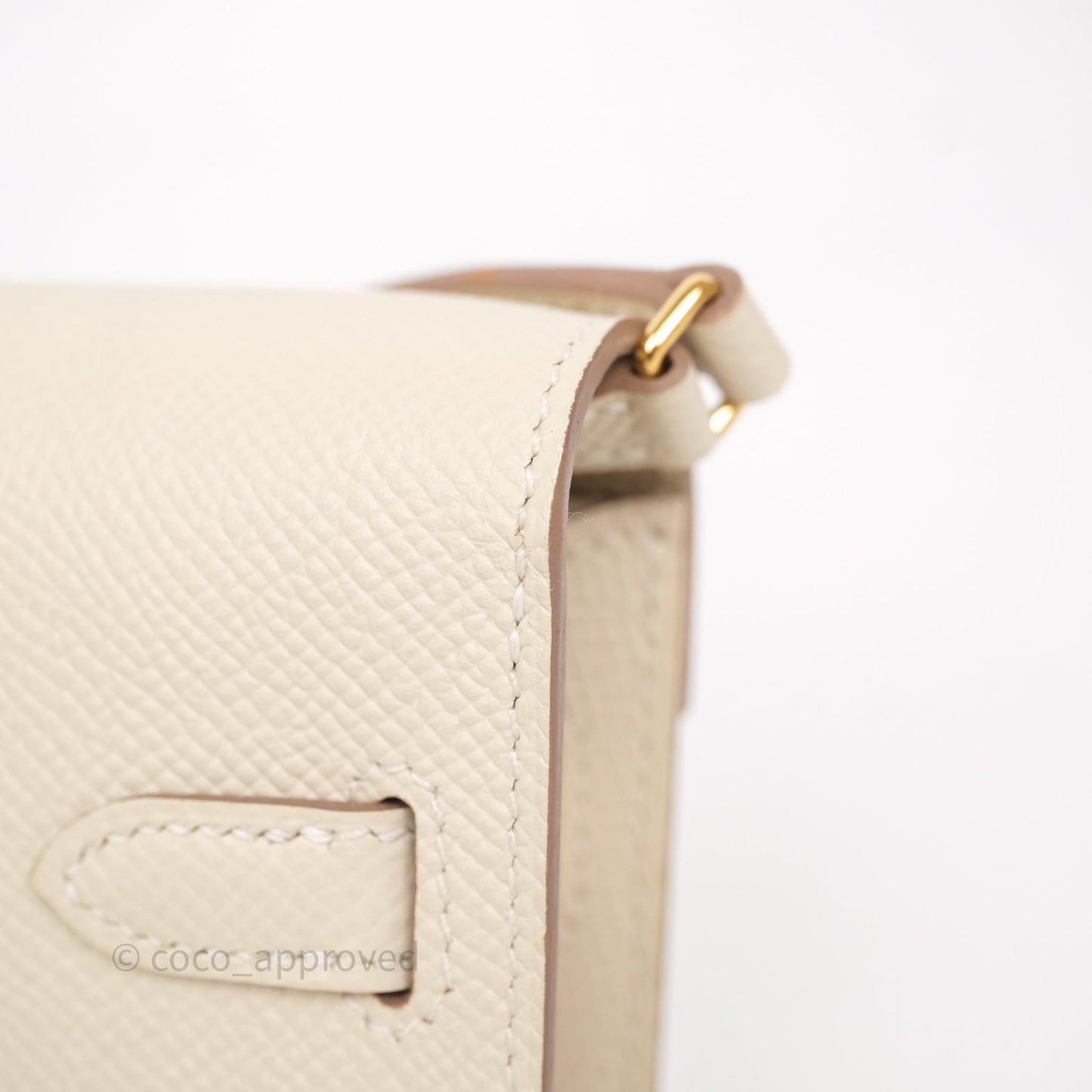 Hermès Kelly To Go Wallet Craie Epsom Gold Hardware