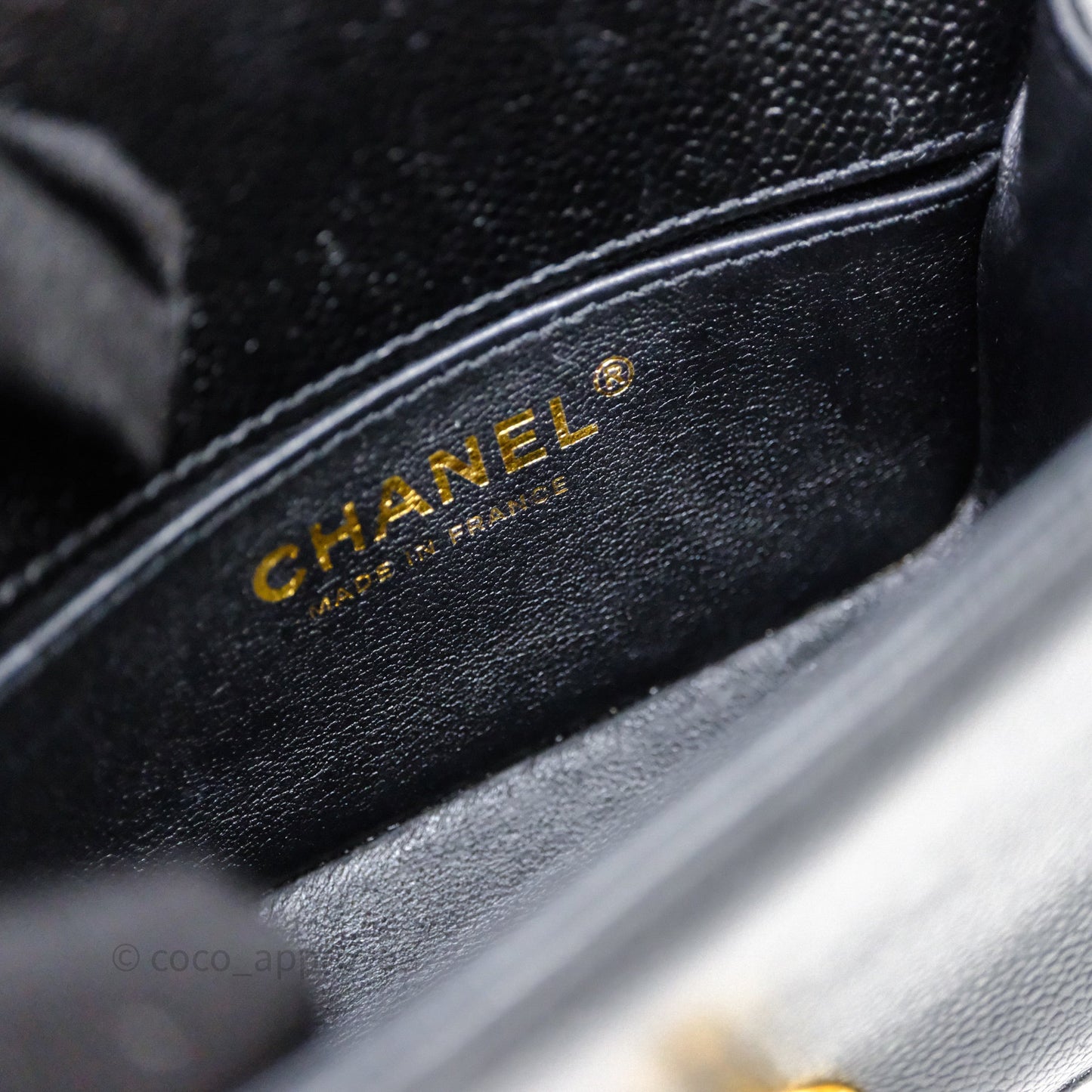 Chanel Mini Boy Quilted Black Caviar Aged Gold Hardware