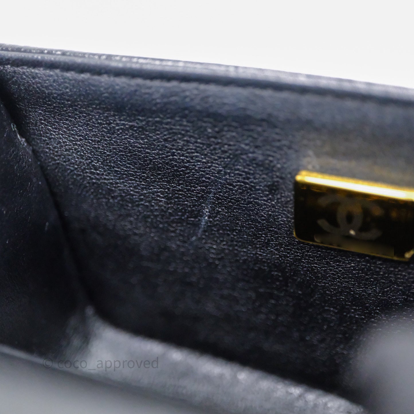 Chanel Mini Boy Quilted Black Caviar Aged Gold Hardware