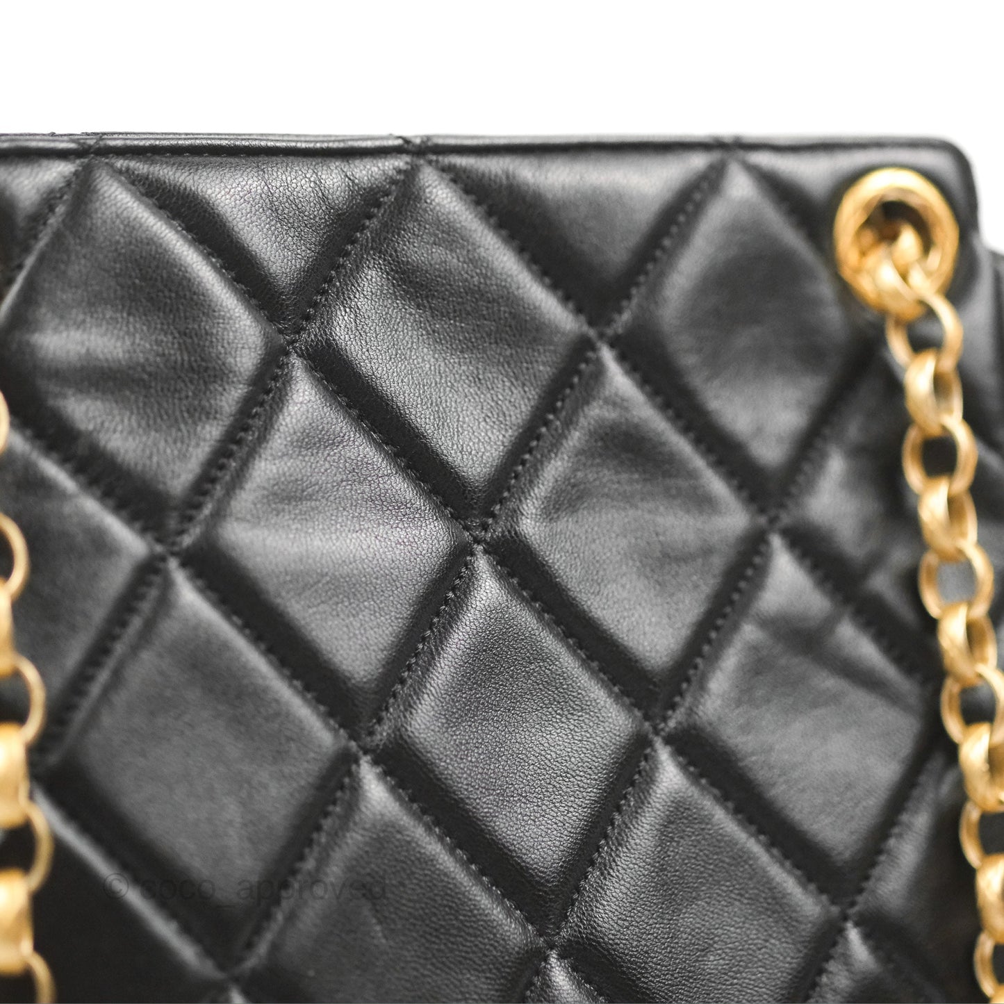 Chanel Mini Front Pocket Tote Black Calfskin Aged Gold Hardware