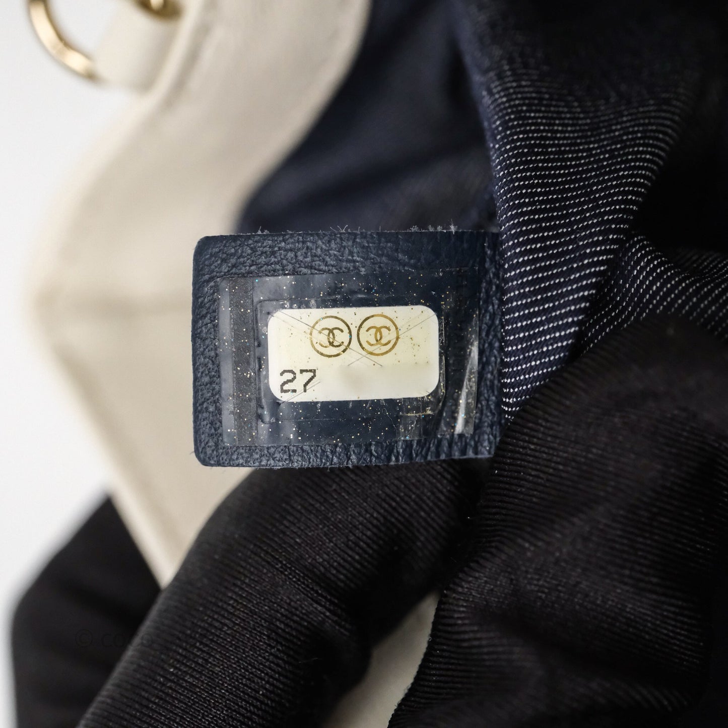 Chanel CC Mania Flap Bag White Lambskin Gold Hardware