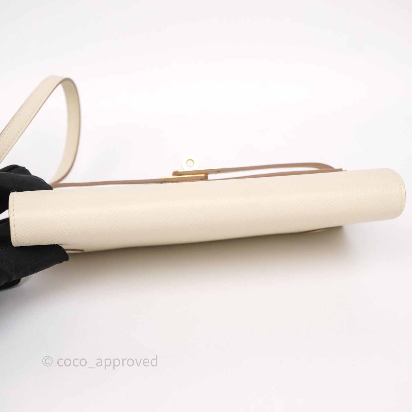 Hermès Kelly To Go Wallet Craie Epsom Gold Hardware