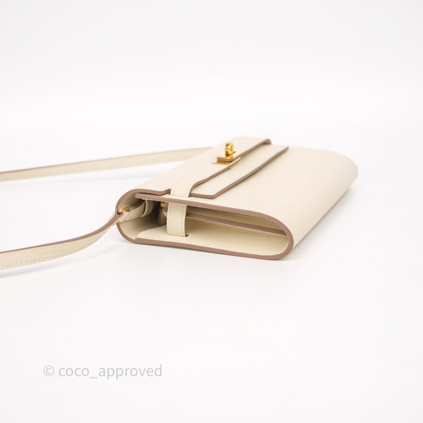 Hermès Kelly To Go Wallet Craie Epsom Gold Hardware