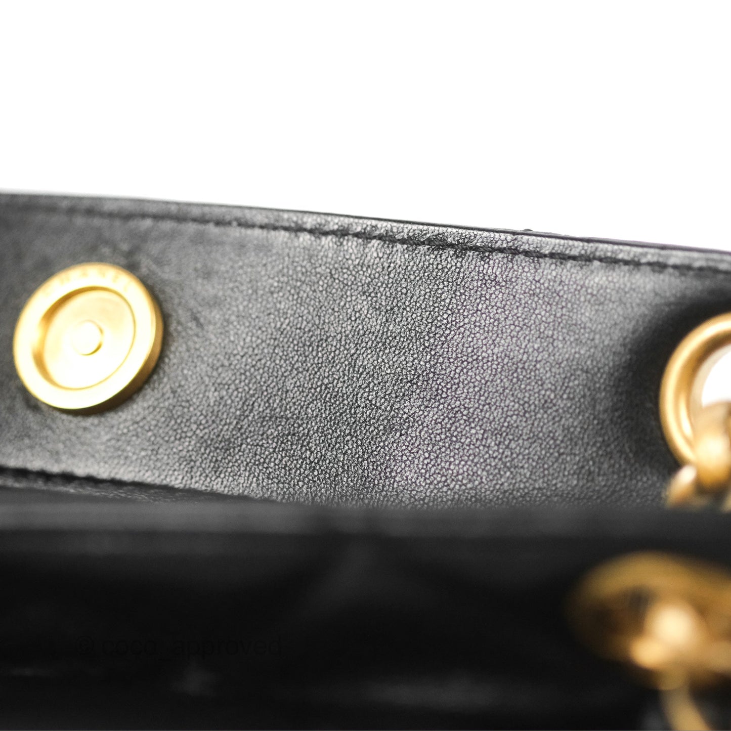 Chanel Mini Front Pocket Tote Black Calfskin Aged Gold Hardware