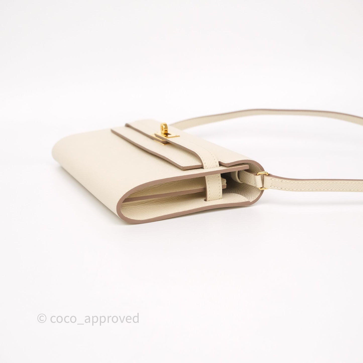 Hermès Kelly To Go Wallet Craie Epsom Gold Hardware